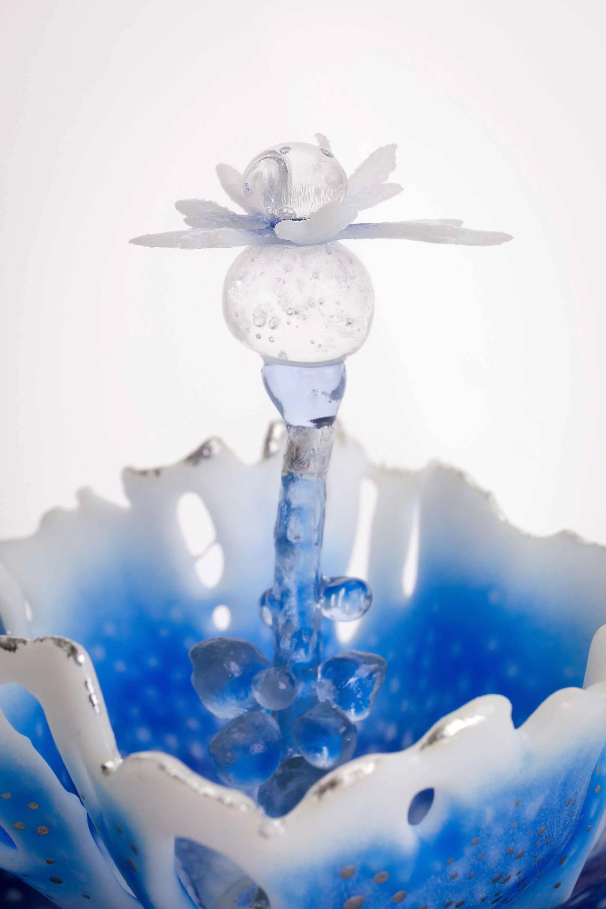 Sealight Sculpture, Cast and Pate de Verre Glass and Gilding
