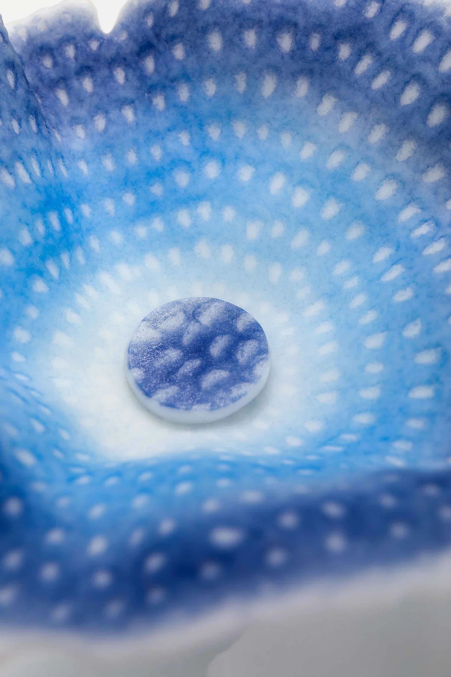 Blue Glimmers, Pate de Verre Glass, 150x100cm 