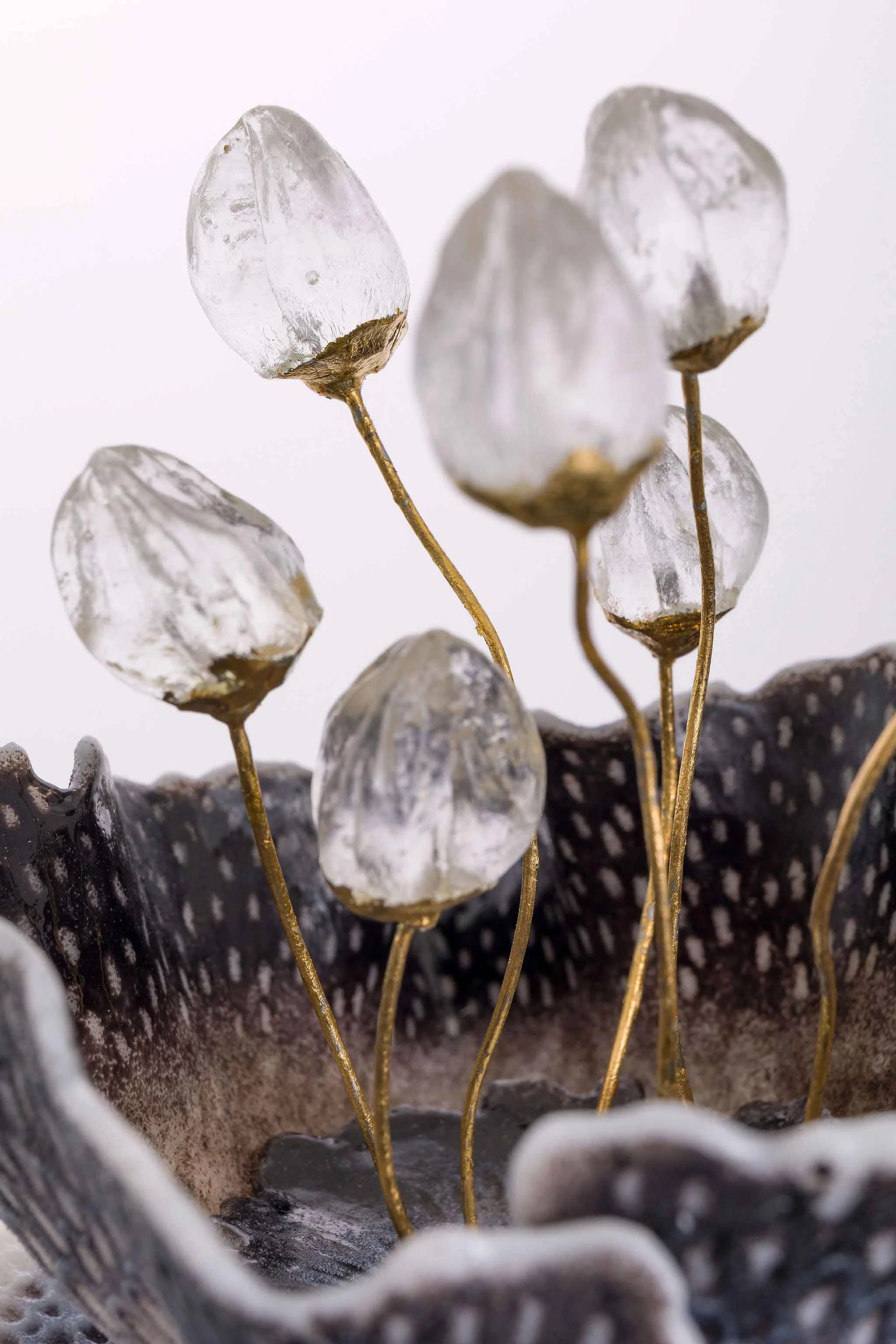 Night Bloom, Cast and Pate de Verre Glass 