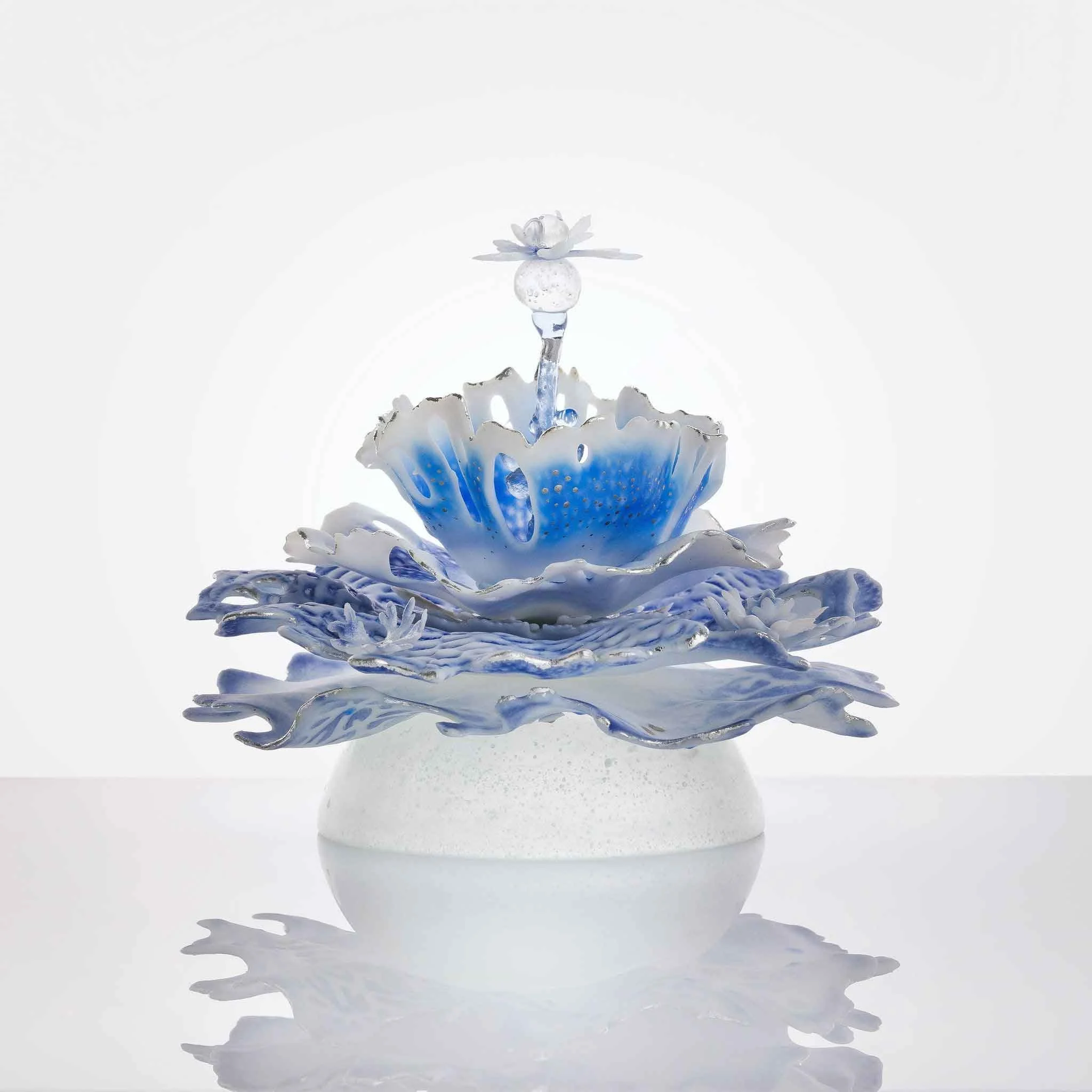 Sealight Sculpture, Cast and Pate de Verre Glass and Gilding