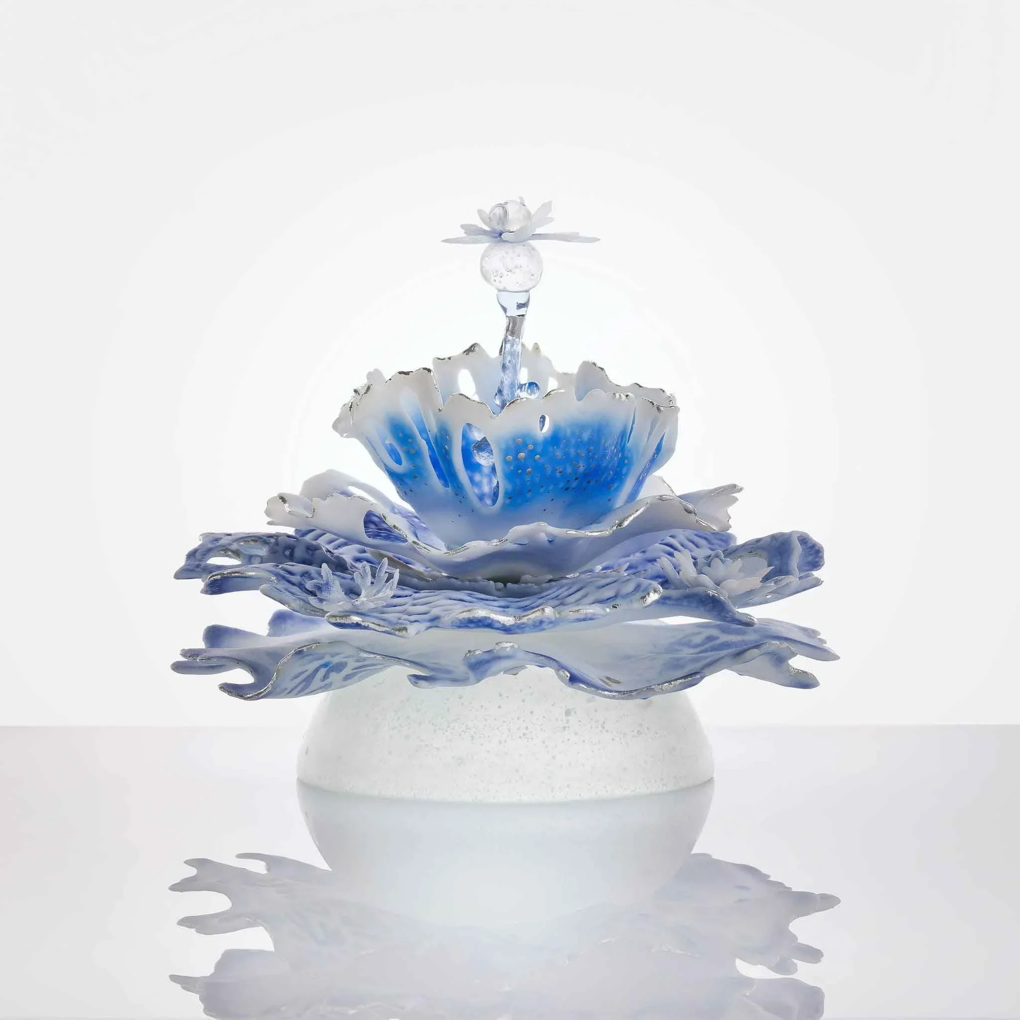 Sealight Sculpture, Cast and Pate de Verre Glass and Gilding