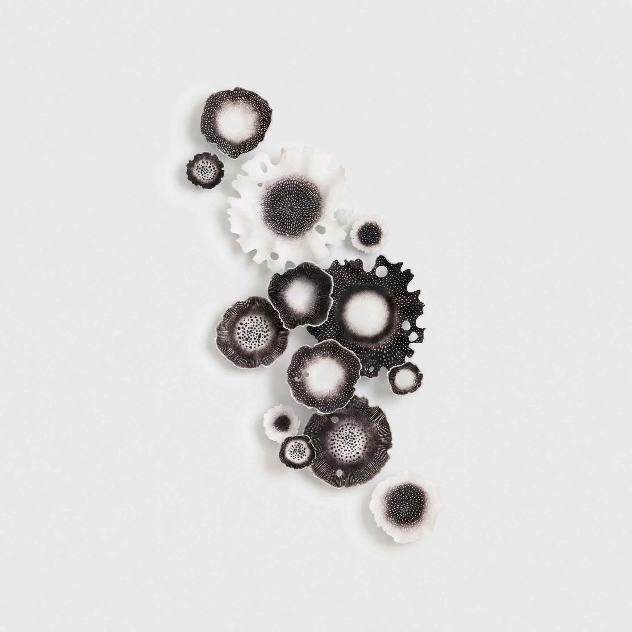 Dark Glimmers, Pate de Verre Glass, 80x60cm 