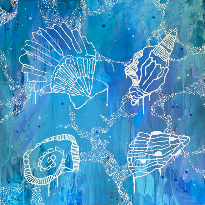 Shell Yeah! Original Acrylic on Canvas