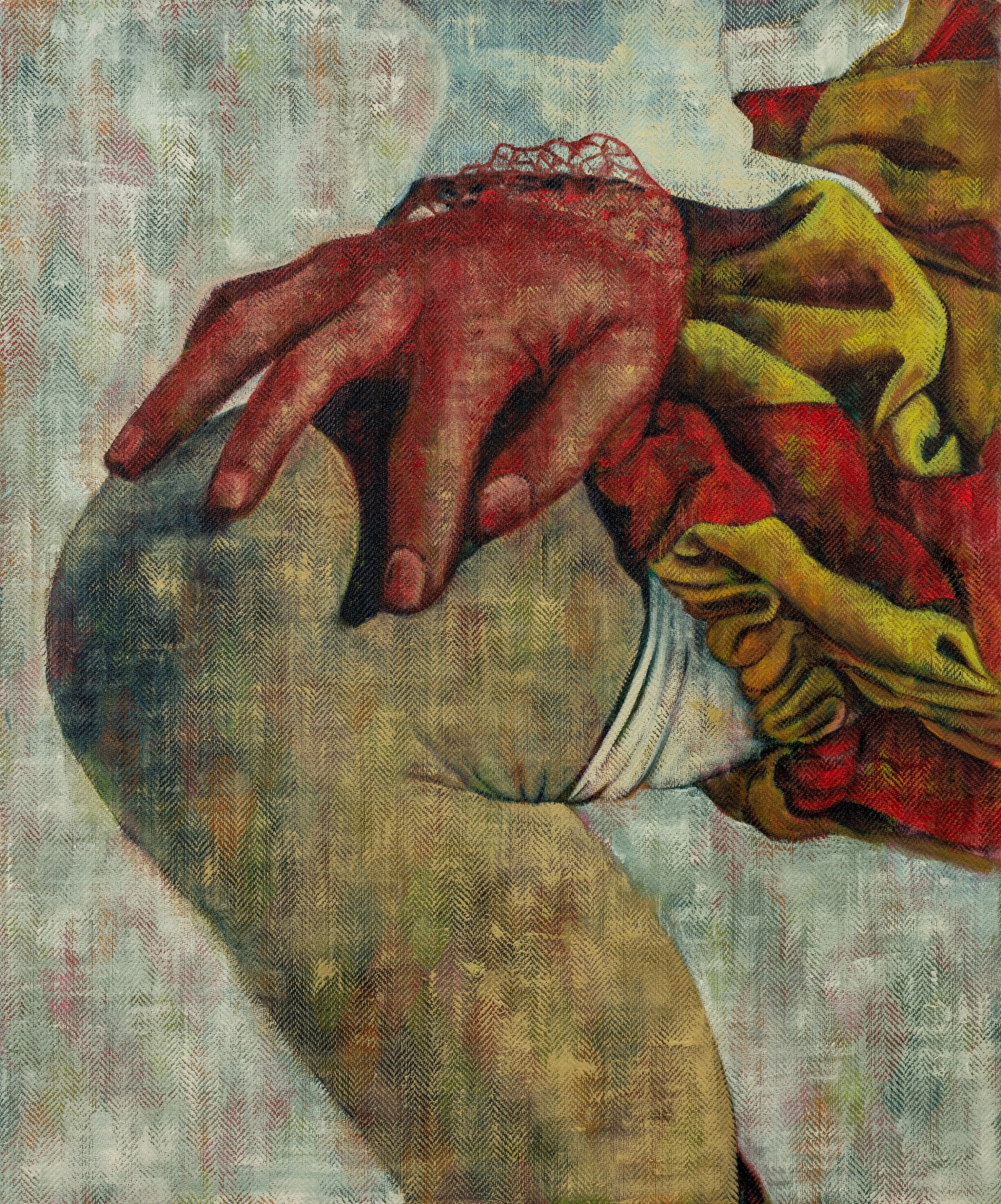 Sara Berman, The Fool, 2025, oil on linen, 60 x 50 cm