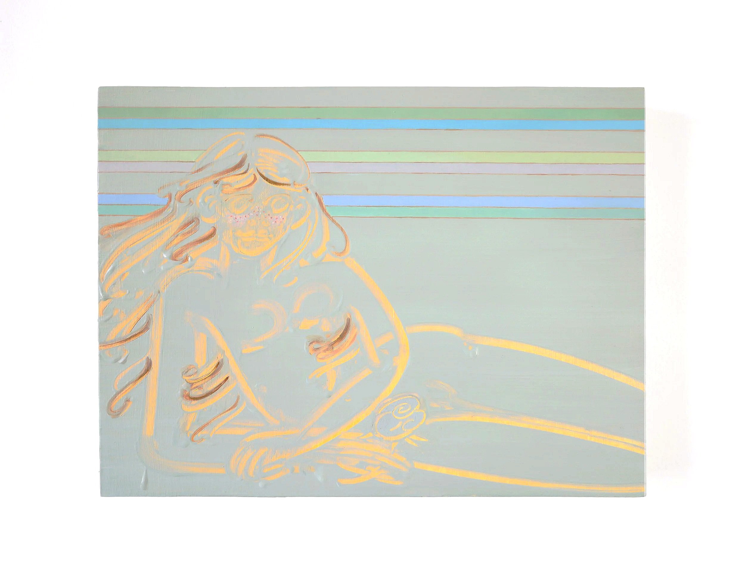 Gal Schindler, It is Time, 2026, oil on wood, 30 x 40 cm, 11 3/4 x 15 3/4 inches