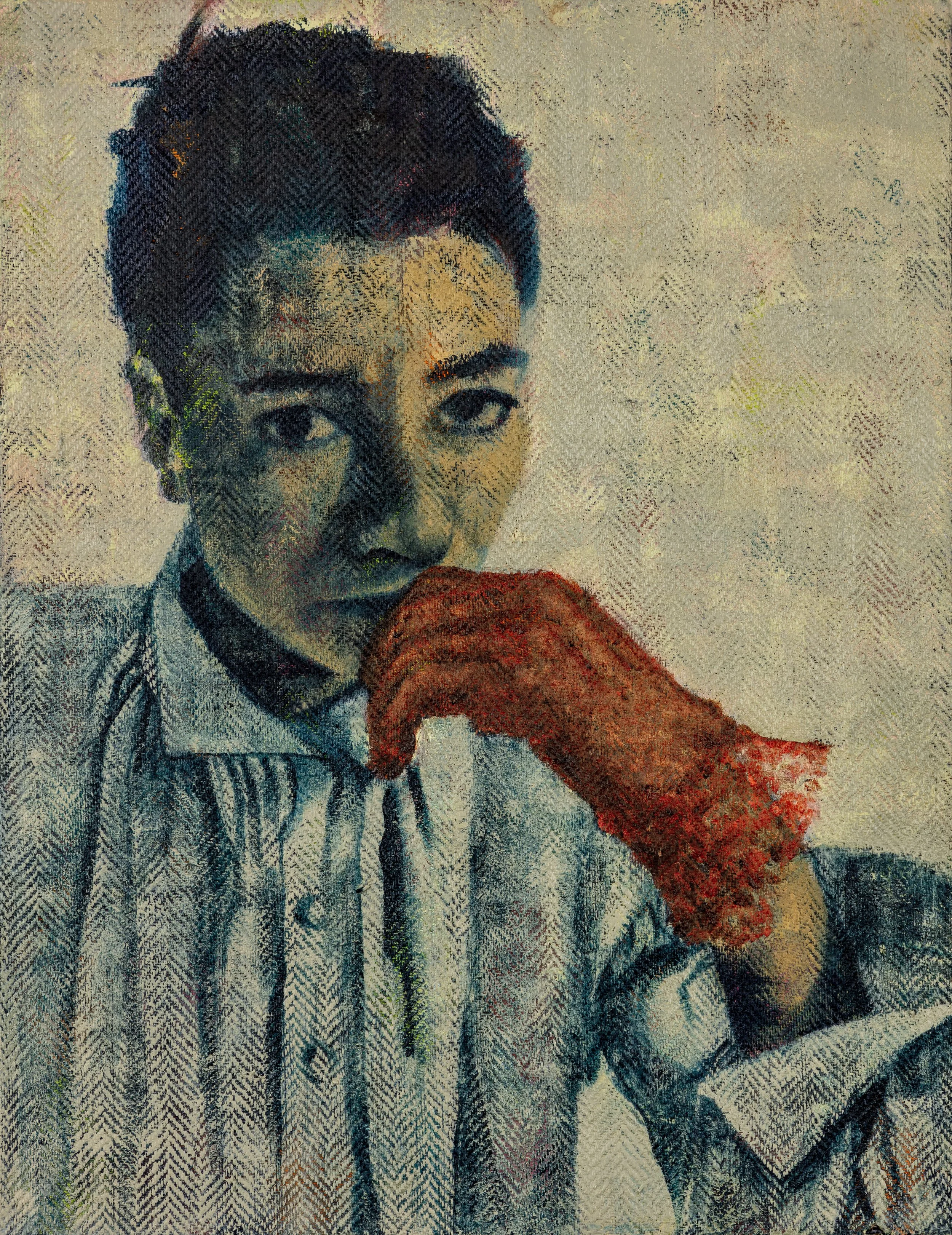 Sara Berman, Red Glove, 2025, oil on linen, 37 x 28.5 cm