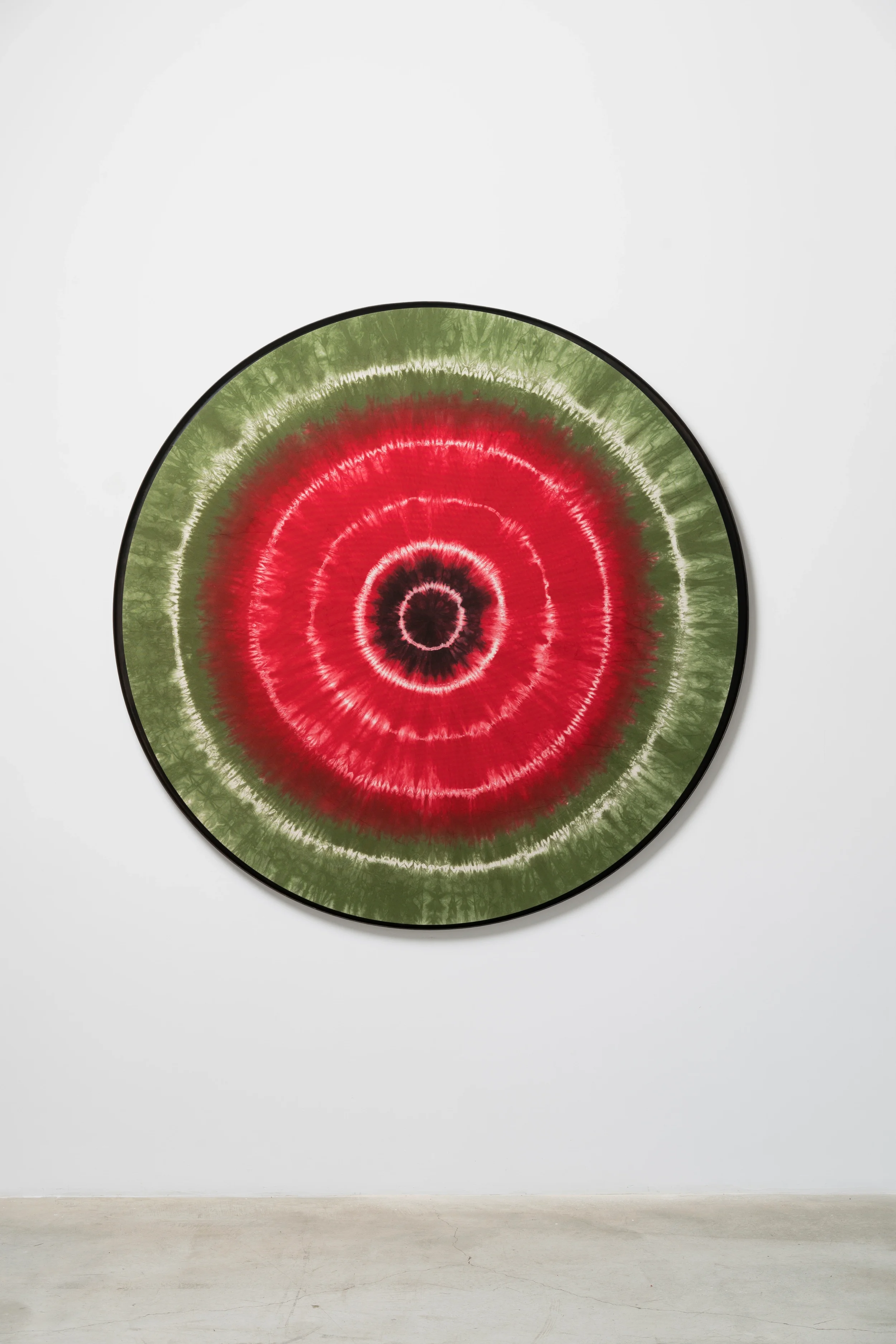 Sigalit Landau, Flag (round), 2023, Pigment on canvas, 176 x 176 cm, 69 1/4 x 69 1/4 in,
Unique
