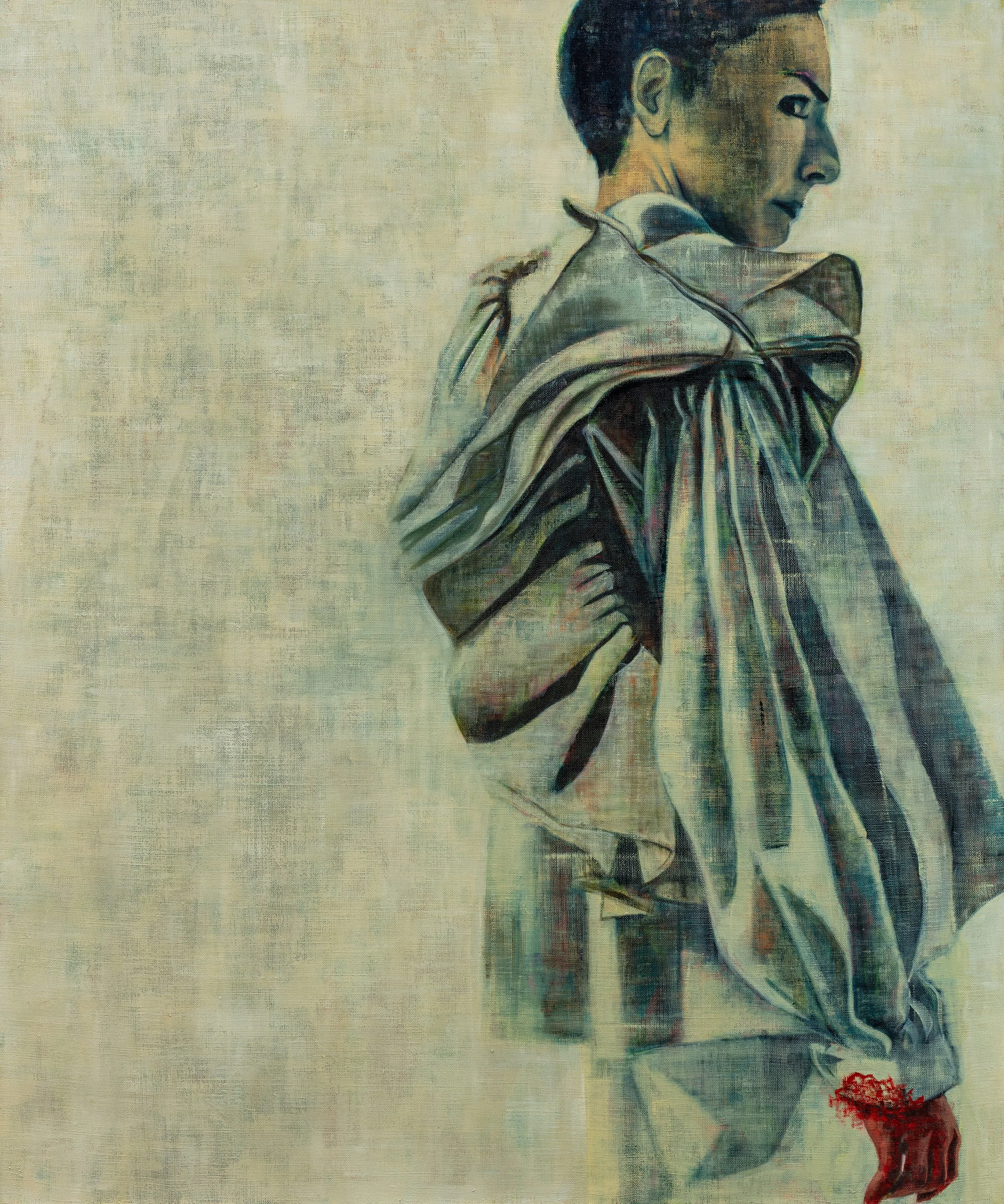Sara Berman, Anxhela, 2025, oil on linen, 120 x 100 cm