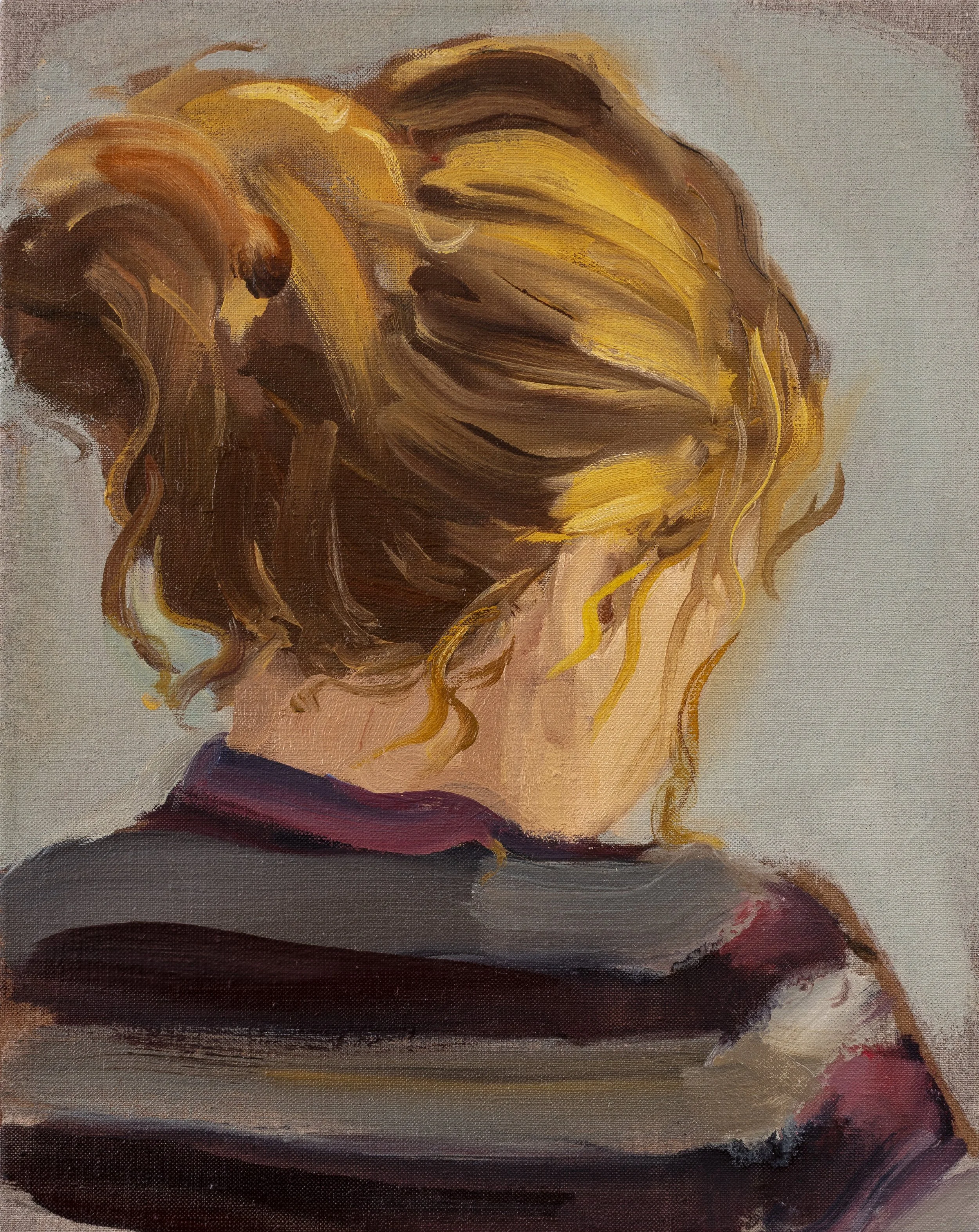 Gideon Rubin, Stripes, 2026, oil on linen, 25 x 20 cm, 9 7/8 x 7 7/8 inches