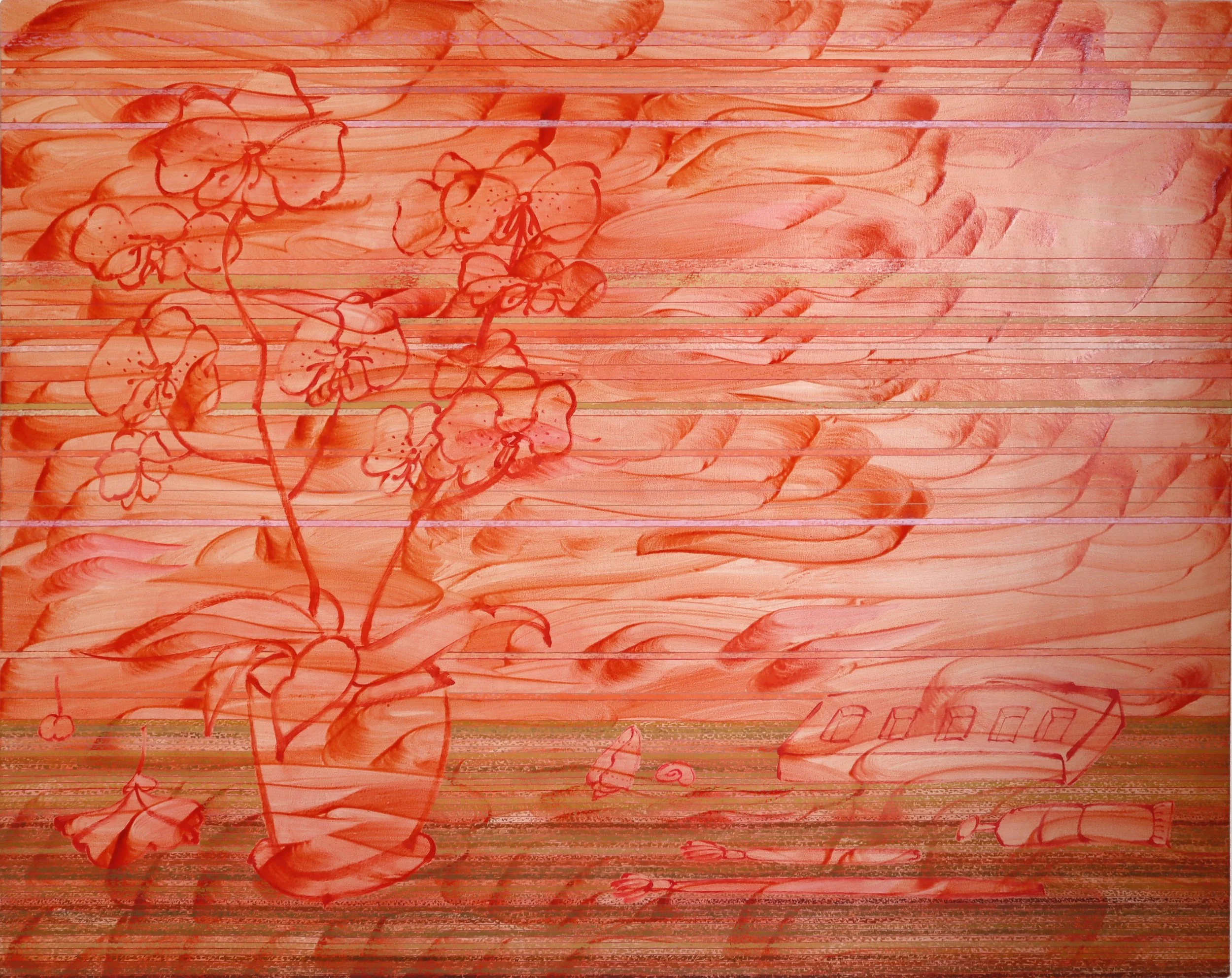 Gal Schindler, Red, 2026, oil on canvas, 110 x 140 cm, 43 1/4 x 55 1/8 inches