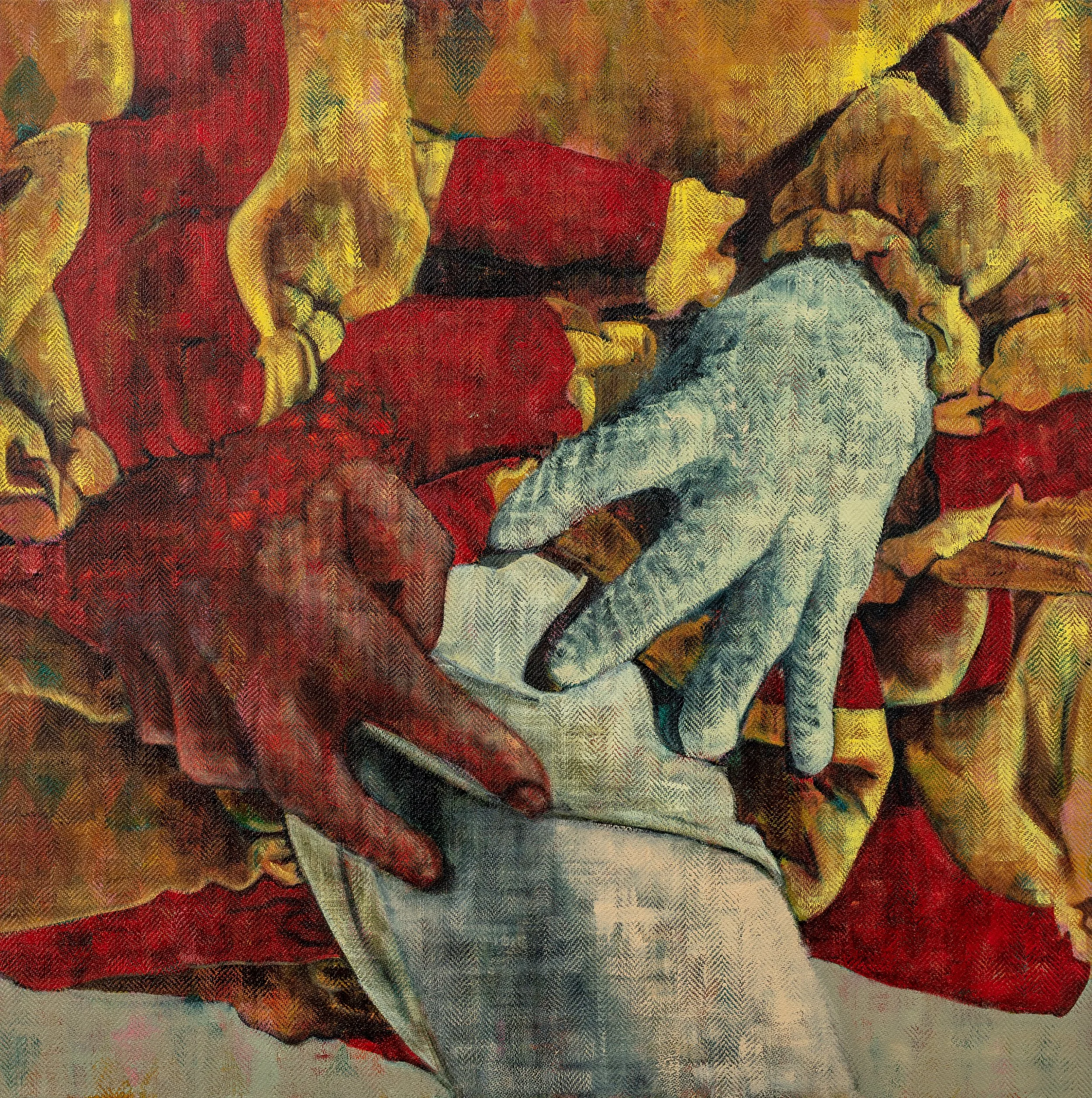 Sara Berman, The Fool, 2025, oil on linen, 61 x 61 cm