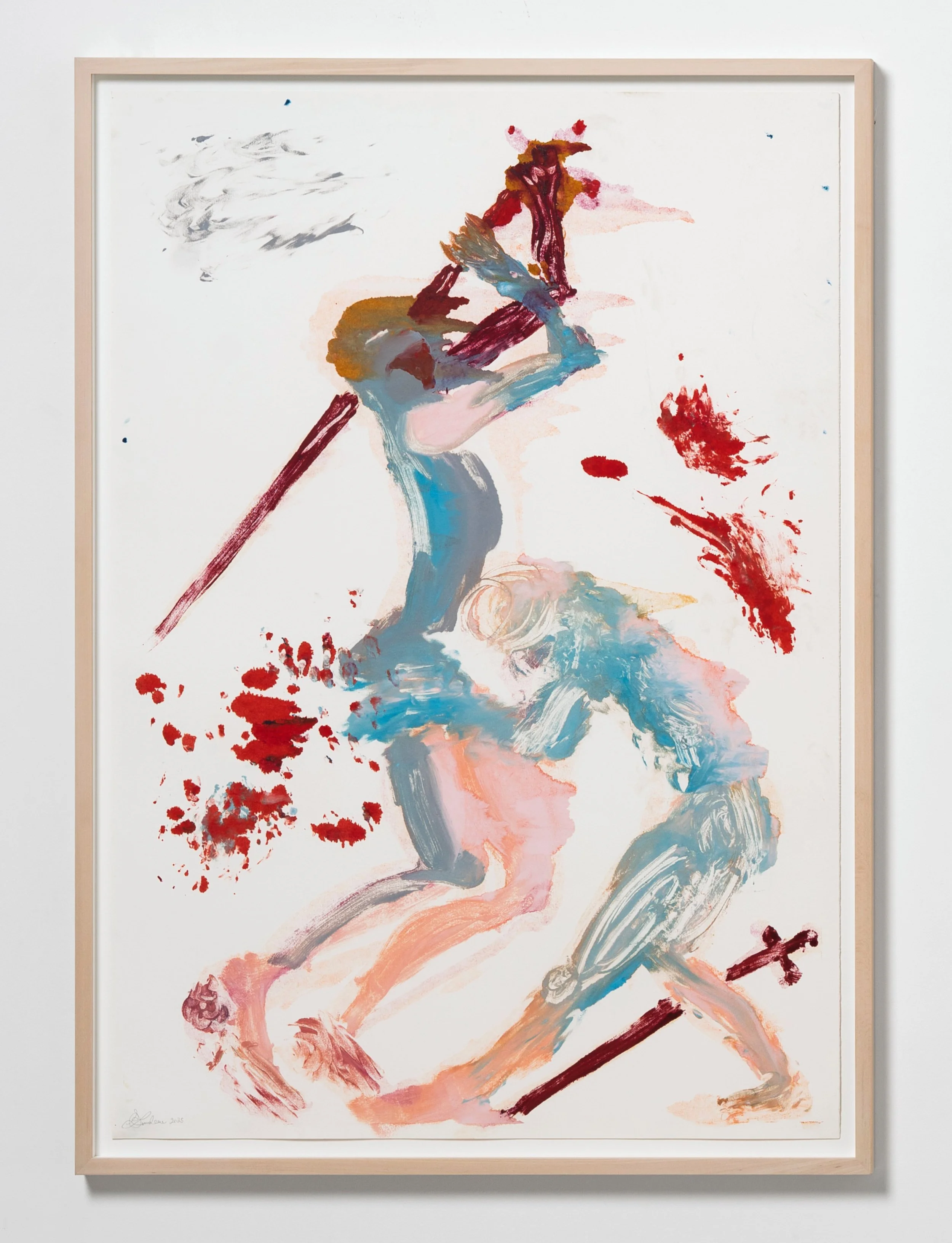 Sigalit Landau, Intimate Enemy, 2025
Monotype, 94 x 130 cm, 37 x 51 1/8 inches, Unique
