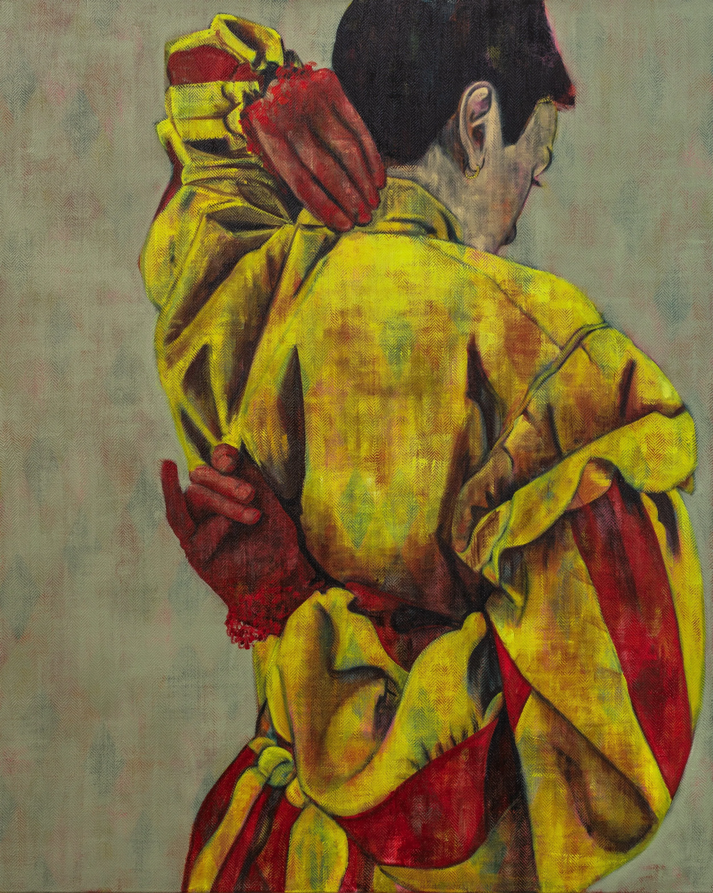 Sara Berman, The Fool, 2025, oil on linen, 100 x 80 cm