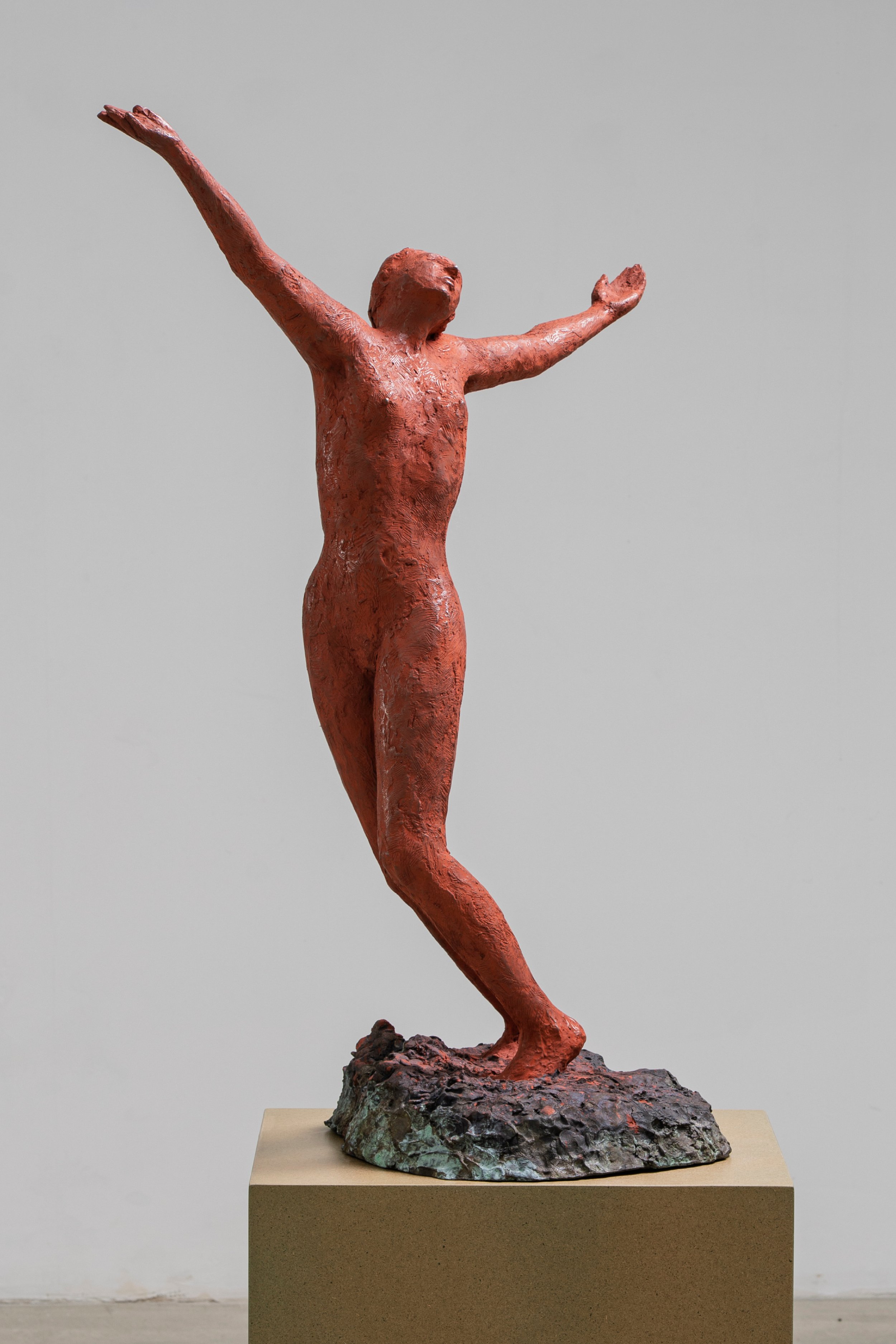 Sigalit Landau, Angel Landing, 2026, Bronze, 103 x 43 x 36 cm, 40 1/2 x 16 7/8 x 14 1/8 in,
ED of 9 plus 2 AP