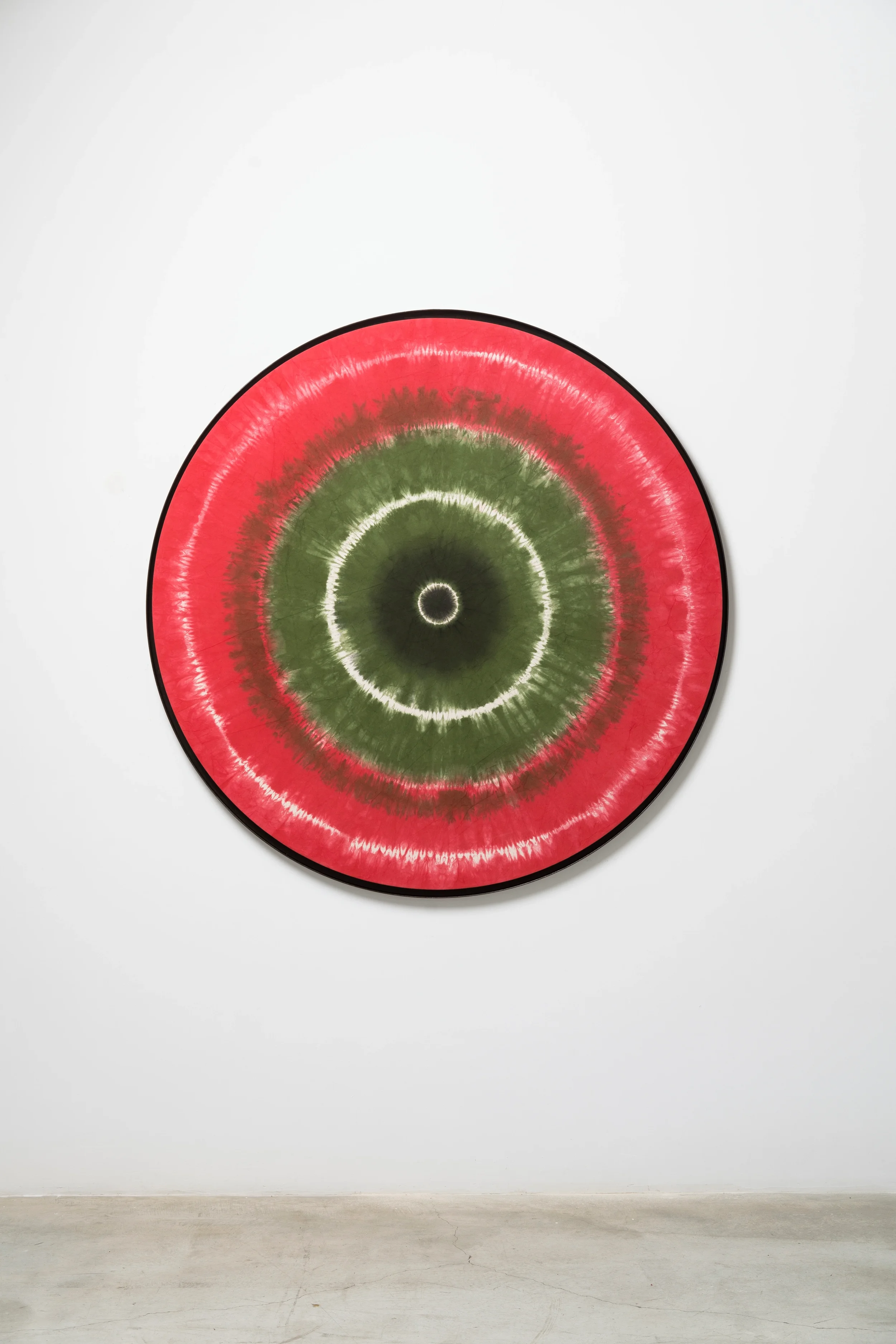 Sigalit Landau, Red, Green and Black (Flag), 2023, Pigment on canvas, 163 x 163 cm
64 1/8 x 64 1/8 in, Unique
