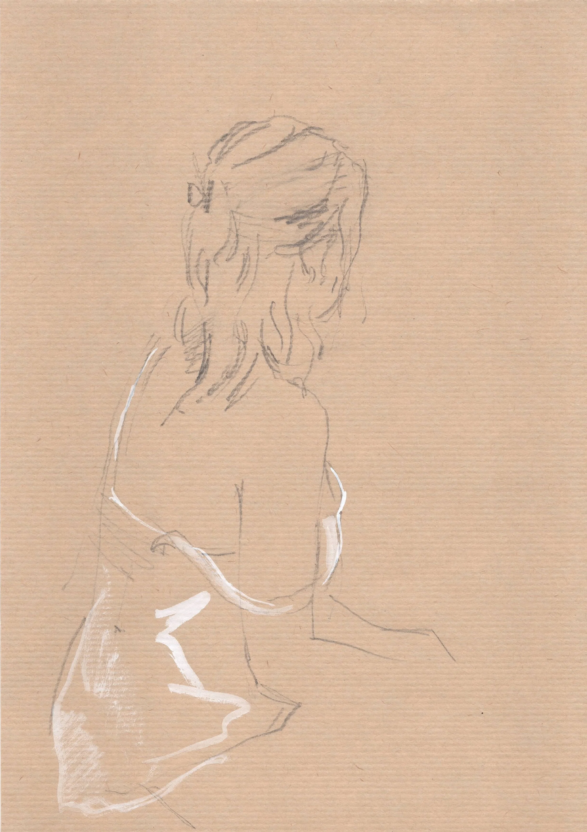 Gideon Rubin, Untitled, 2026, graphite and gouache on paper, 29.5 x 21 cm, 11 5/8 x 8 1/4 inches