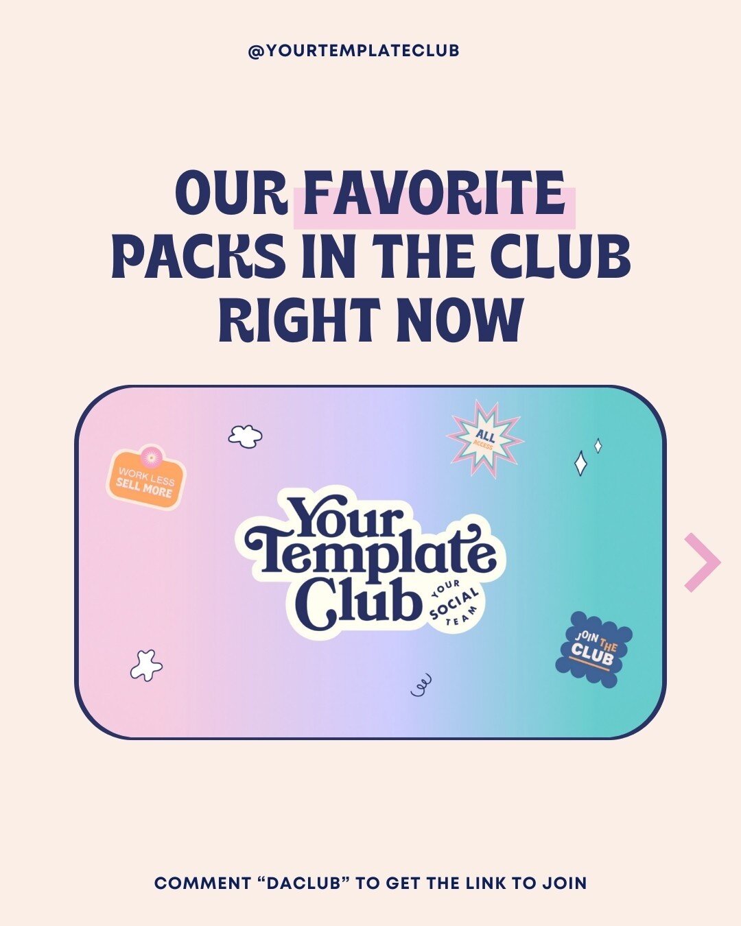 Some of our FAVE packs inside of Your Template Club right now!⁠
⁠
Members: what is your favorite template pack right now?⁠
⁠
Non-members: what's stopping you from joining The Club?⁠
⁠
Let us know in the comments!⁠
⁠
P.S. if you are ready to join Your