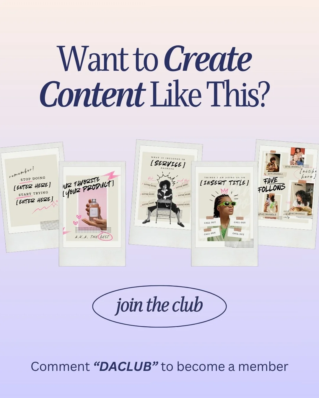 COMMENT &ldquo;CLURB&rdquo; 👉 and get access to these Canva templates plus 3,000+ other designs!⁠
⁠
Once you join @yourtemplateclub you can find these in the Instagram Feed Posts section, and these are the Scrapbook Posts pack!⁠
⁠
#canva #canvatips 