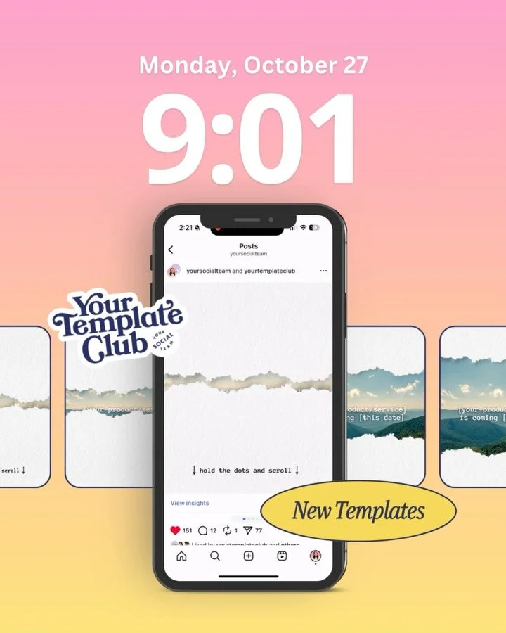 NEW trending Canva template pack just dropped! Introducing the &ldquo;Trending Hold &amp; Scroll Carousels&rdquo; 😍⁠
⁠
This is a trendy interactive carousel pack with 7 different designs that are perfect for sharing a big announcement, a hot take, a