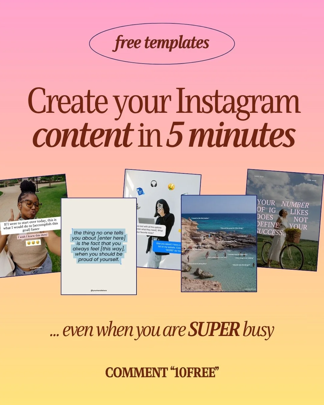 💬 Comment &quot;10FREE&quot; and we will DM you a link to grab 10 FREE Feed Post Canva templates!⁠