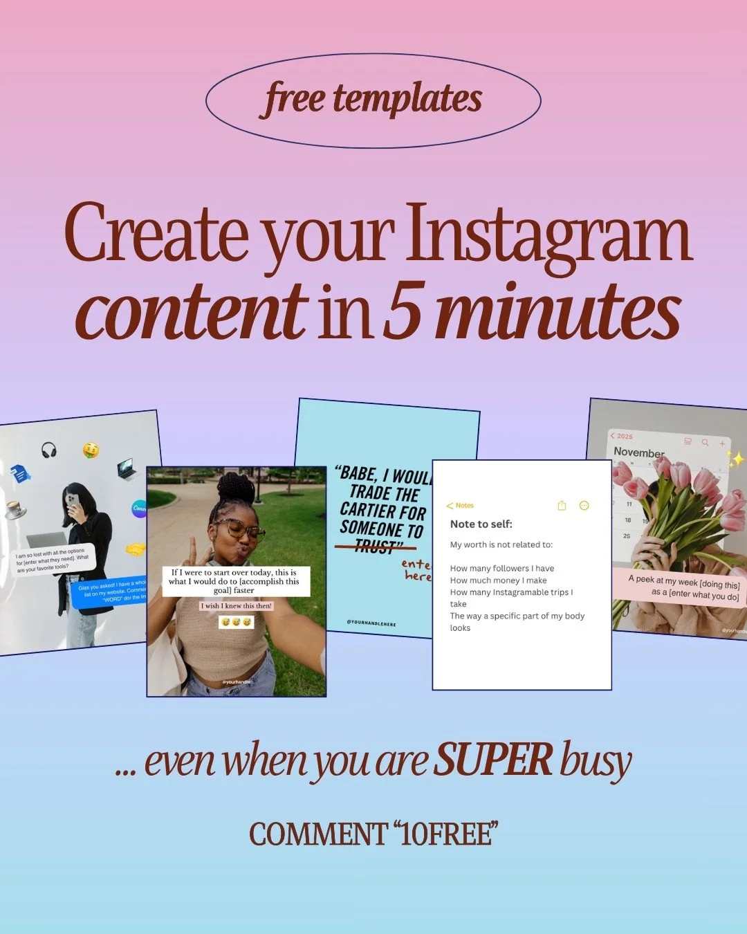 💬 Comment &quot;10FREE&quot; and we will DM you a link to grab 10 FREE Feed Post Canva templates!⁠