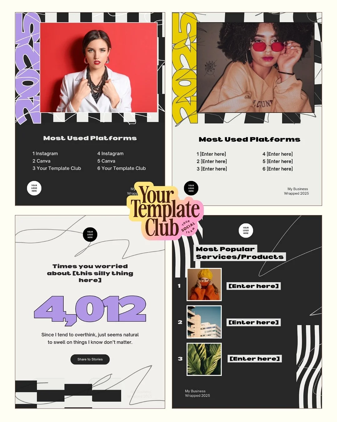 Comment &ldquo;WRAPPED25&rdquo; ✨ Our FREE Wrapped 2025 Carousel Templates are here! ✨ Just on the hottest trend if the year on the internet in minutes with these Spotify Wrapped parody templates!⁠
⁠
We&rsquo;ve been creating these Instagram Wrapped 