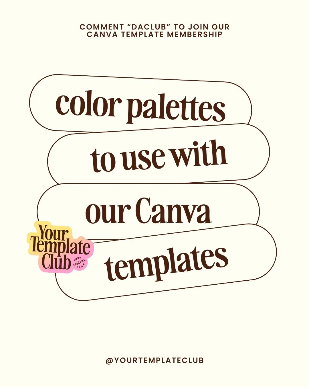 Some of our favorite color palettes inspired by our Canva templates! 🤩⁠
⁠
COMMENT &ldquo;CLURB&rdquo; 👉 and get access to these Canva templates plus 3,000+ other designs!