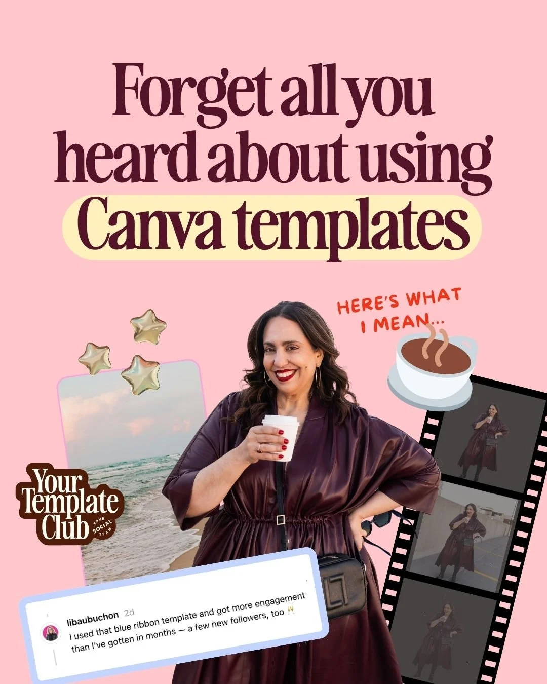 Everyone thinks using Canva templates means your content looks the same as everyone else's. 👀 It does not.

A template is a JUST starting point.

You bring your photos, your colors, your copy, your brand.

What comes out the other side looks nothing