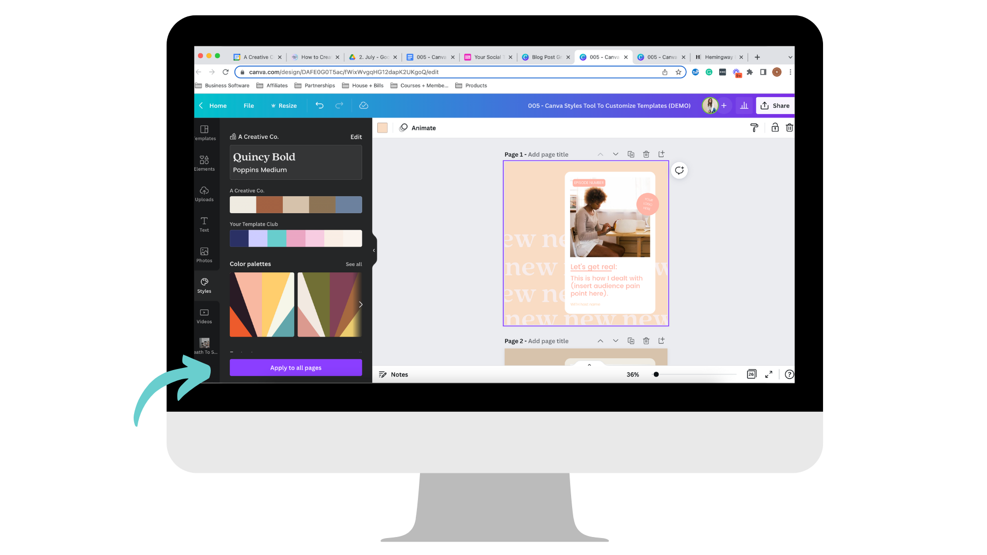 How To Use The Canva Styles Tool To Customize Templates For Your Brand 