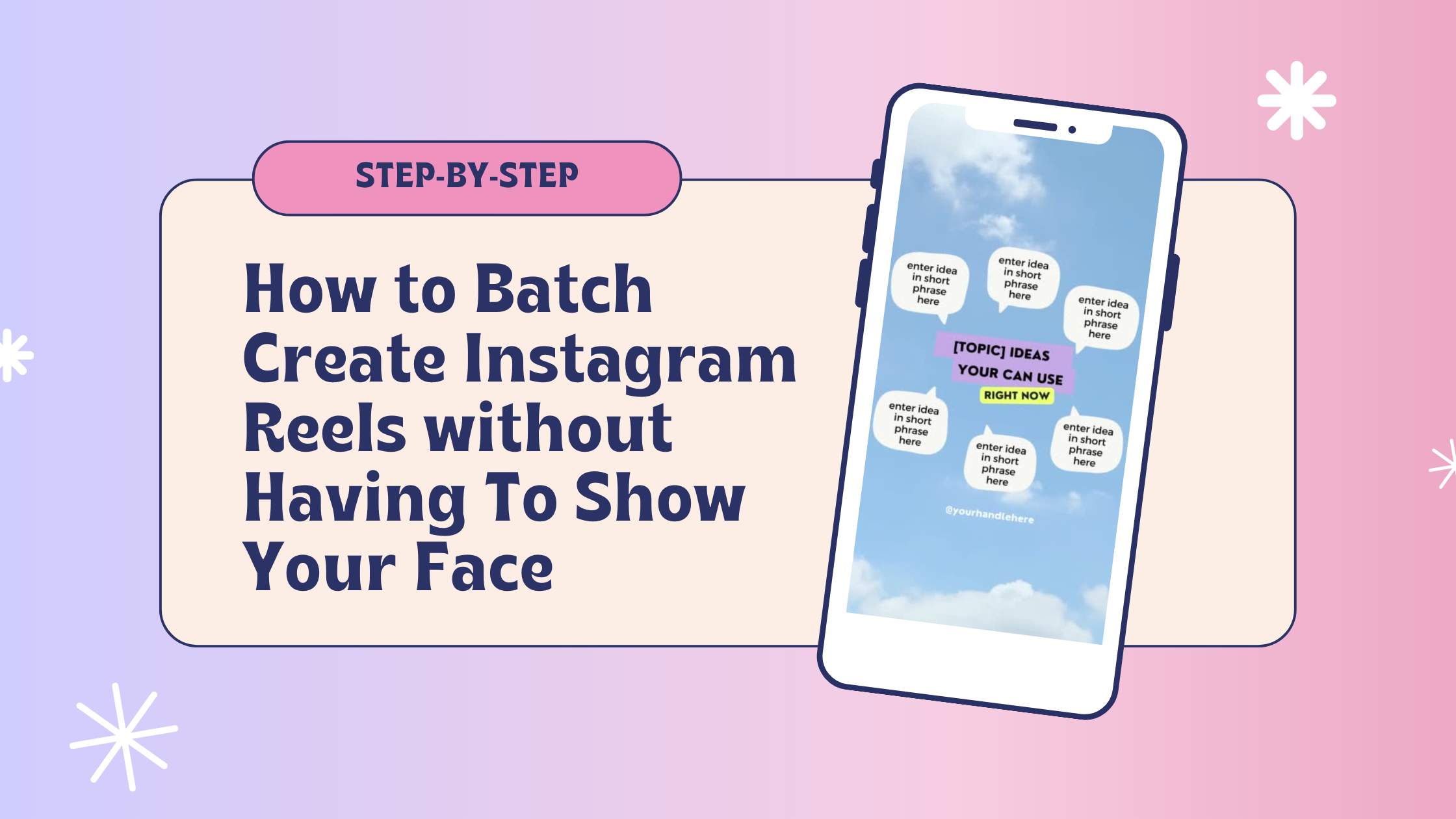 How to Batch Create Instagram Reels without Having To Show Your