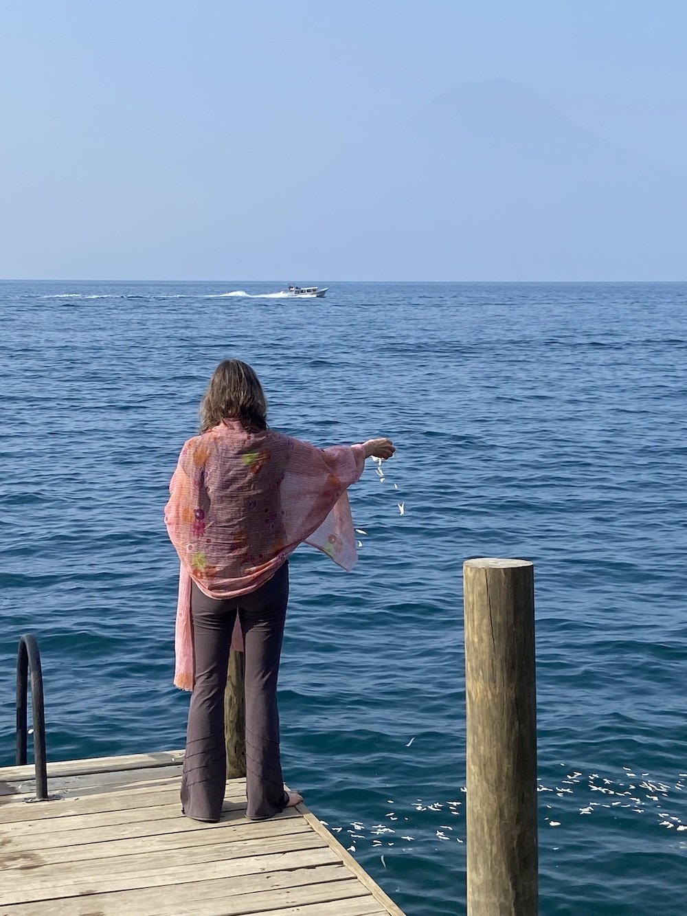 Gillian offering to Lake Atitlan.jpg