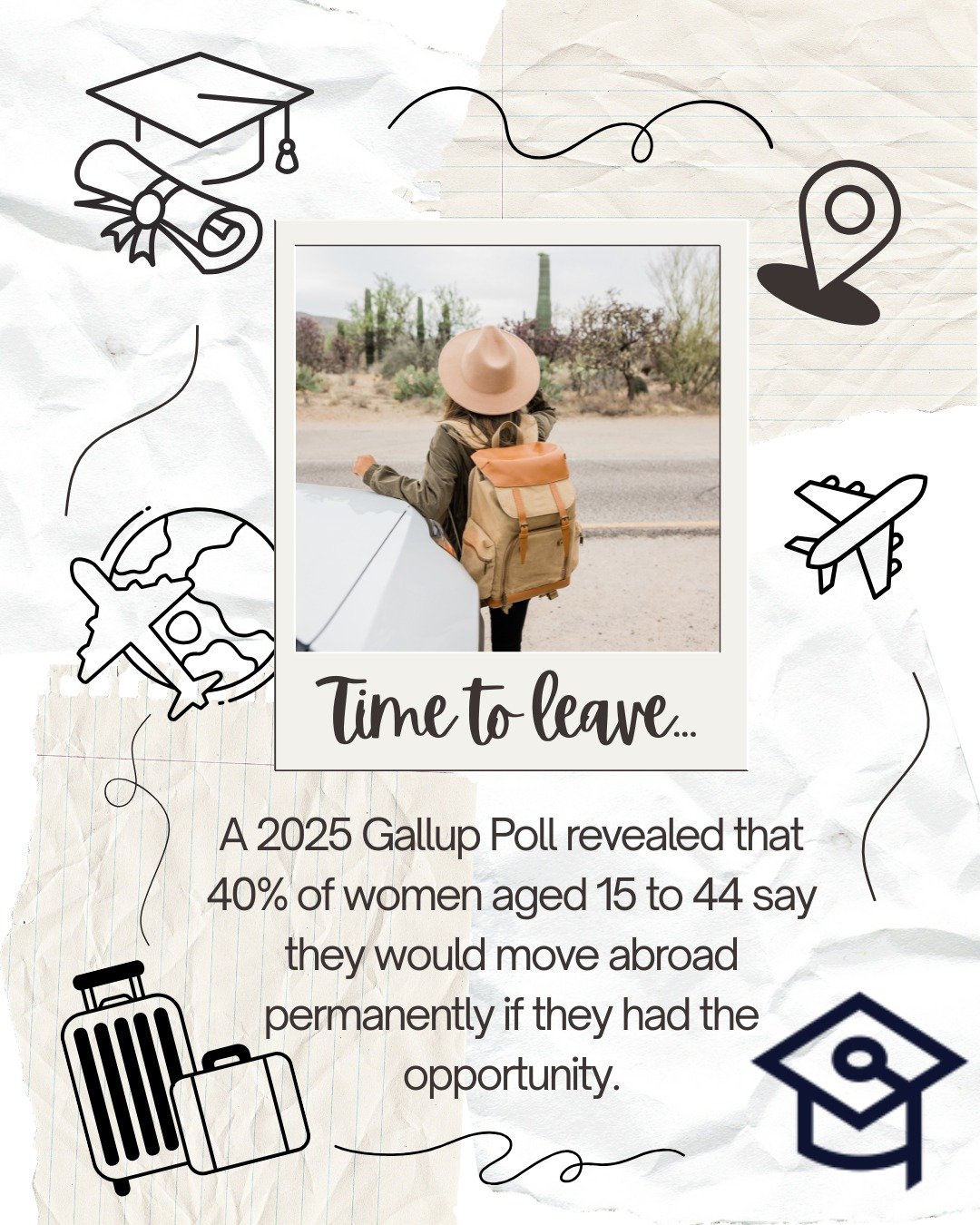 A recent @gallup Poll revealed that 40% of women aged 15-44 say they'd move abroad permanently if given the opportunity. Make that opportunity with Bach and find a college degree abroad. There are hundreds of accredited Universities around the world 