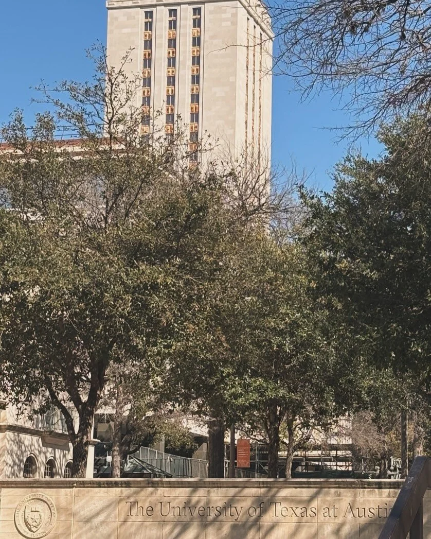 A beautiful day to walk around @utaustintx - while we research schools all over the world it&rsquo;s nice to explore our own back yard! Swipe, Match, Bach! #hookemhorns #collegebound #atx #universities #bacheducation