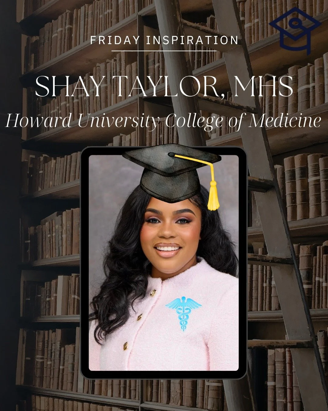 Leaving you with some fresh inspo for the weekend. Bach would like to highlight the incredible accomplishments of Shay Taylor @shayy.taylor - a Med student @howard1867 University College of Medicine... soon to be Dr. Taylor MD! This week she went vir