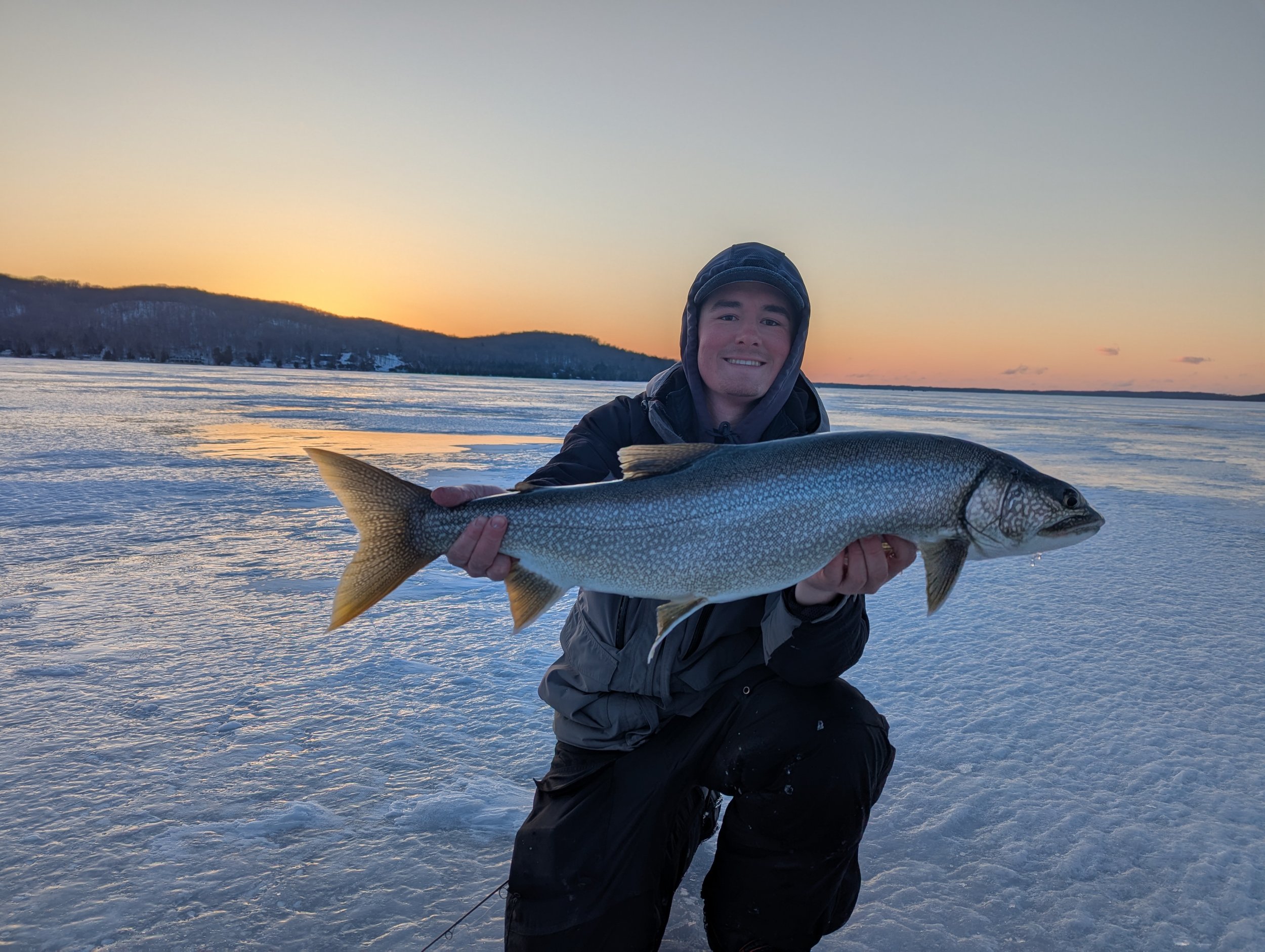 lake trout ice fishing crystal lake