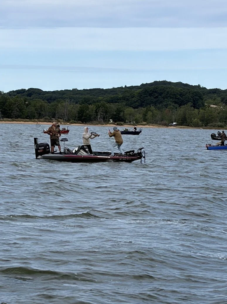 Muskegon Lake salmon jigging