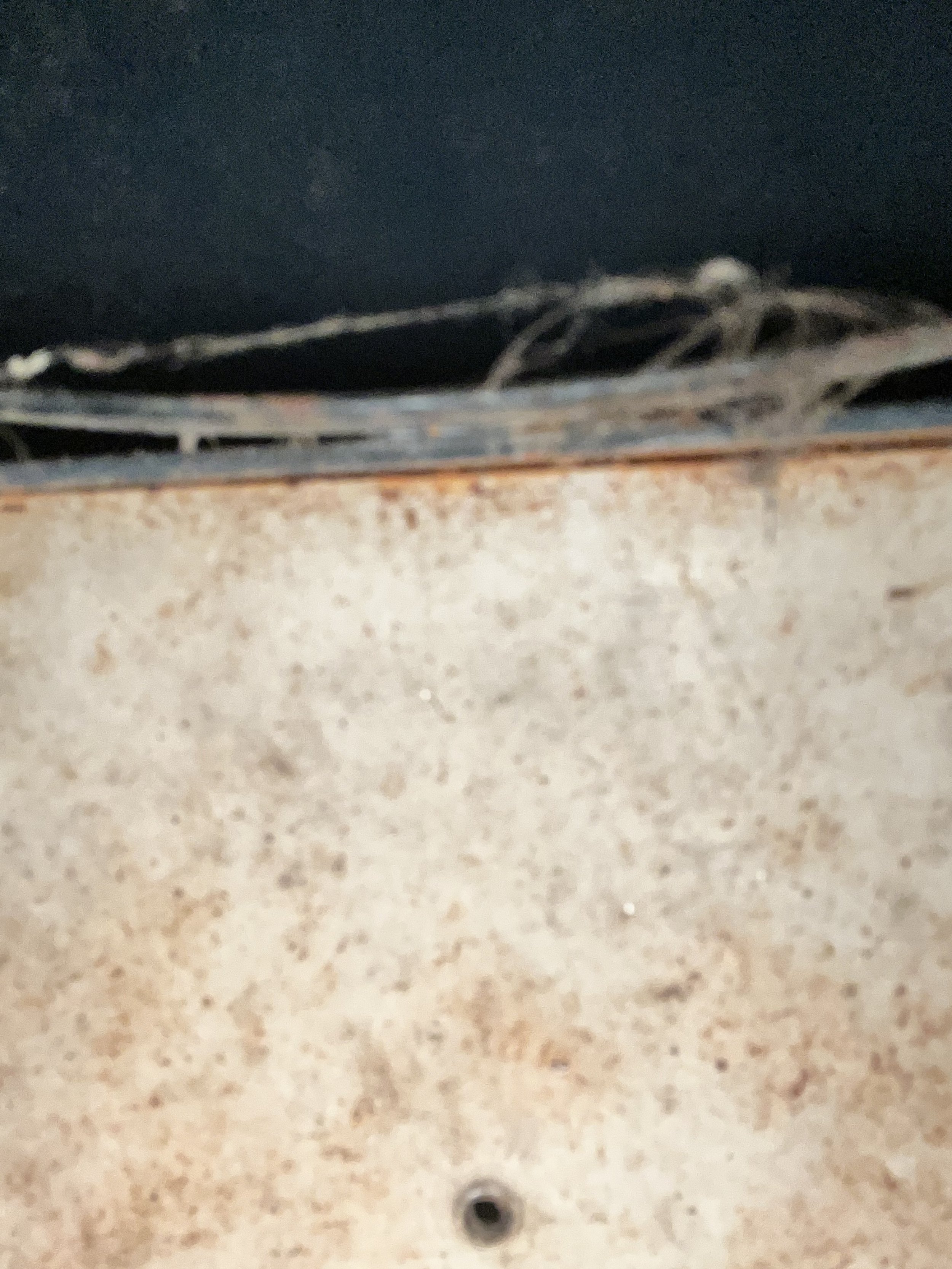 Found this little spot underneath wire box...just a hole.