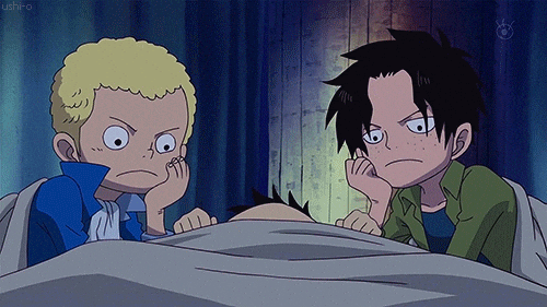 Young Ace and Sabo with Luffy