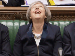 Theresa May Laughing
