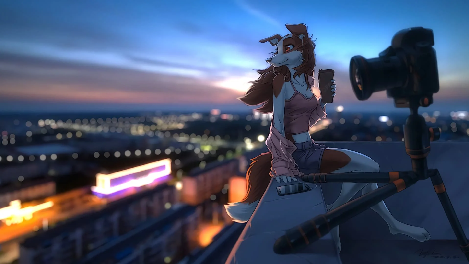 Furry at Sunset