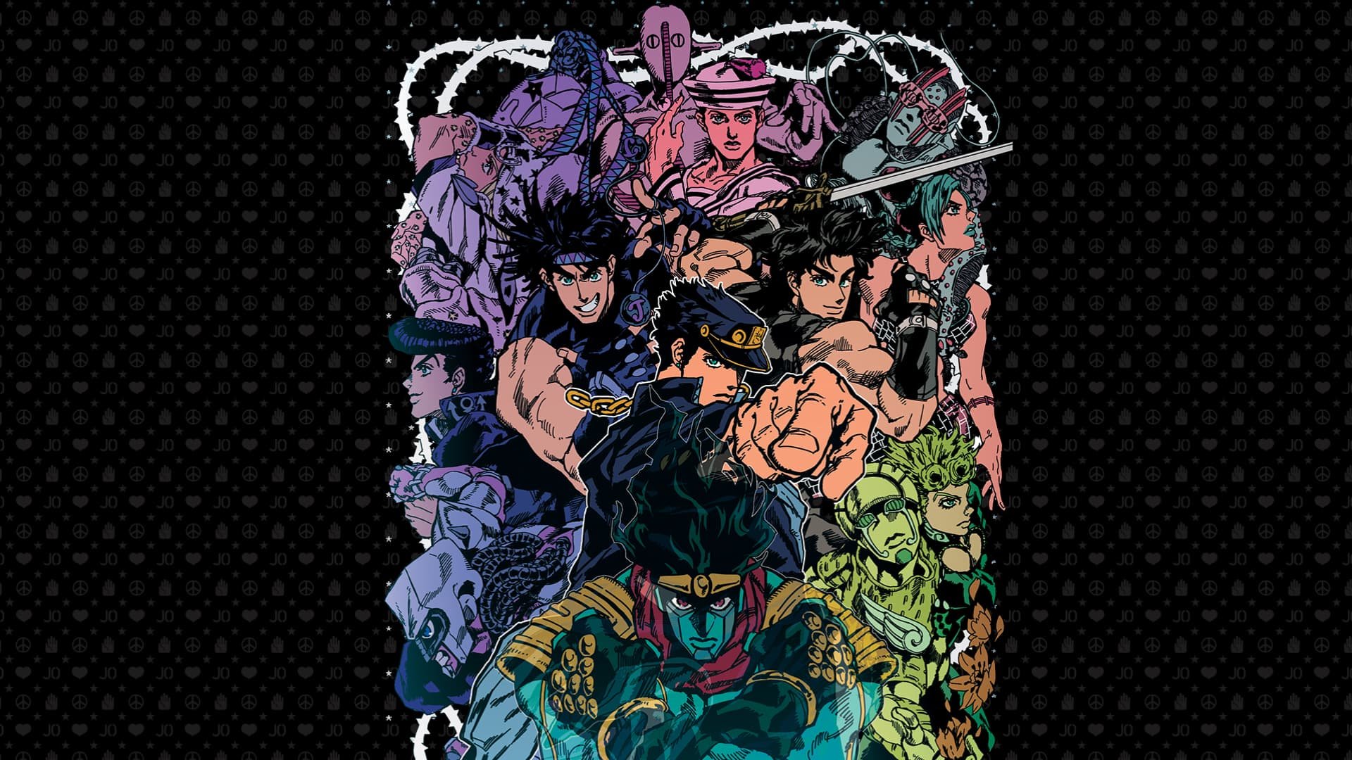 30 Best JoJo’s Bizarre Adventure Wallpapers Ever -27. All JoJos and Stands