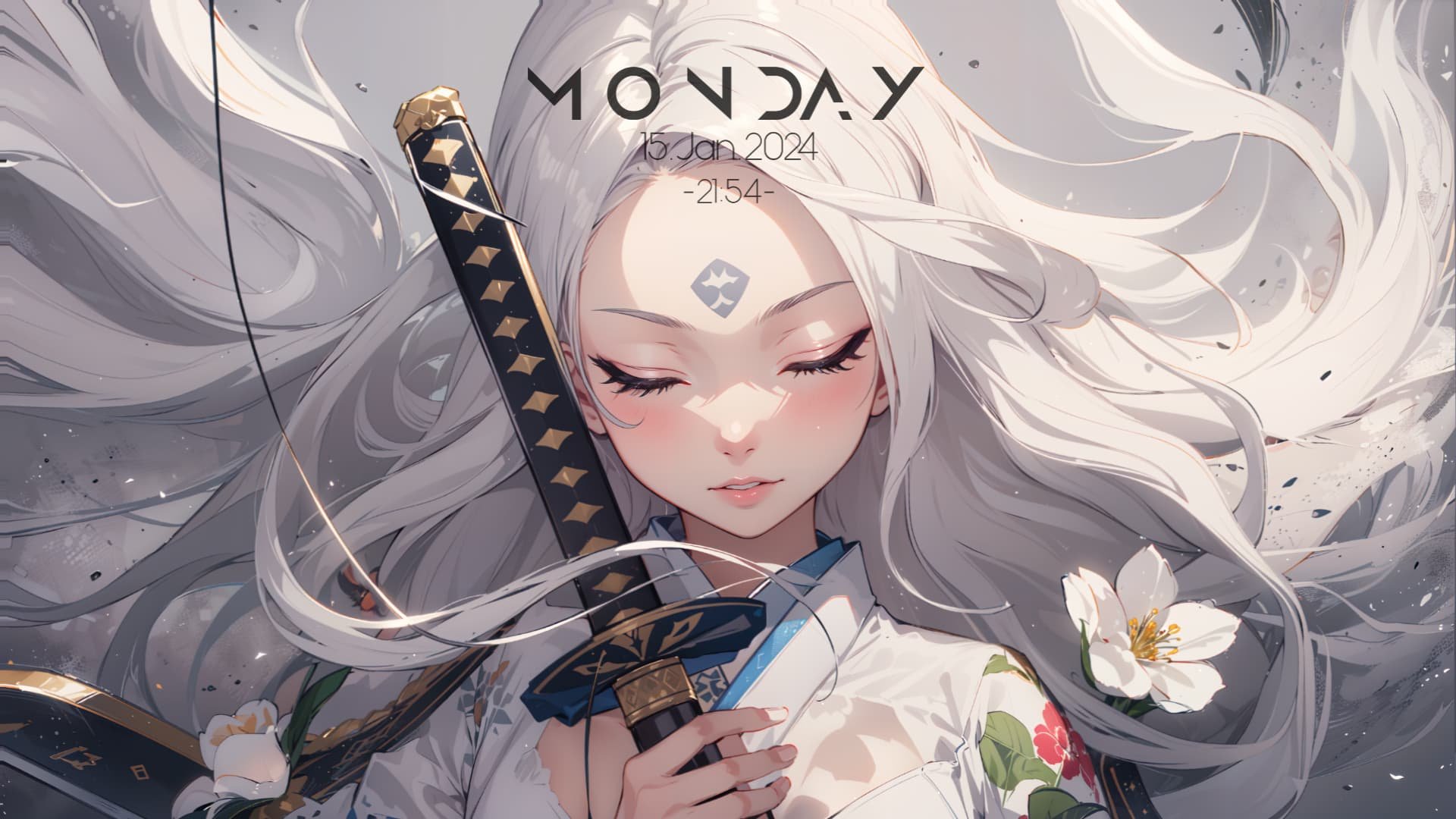 Katana Girl | Closed eyes