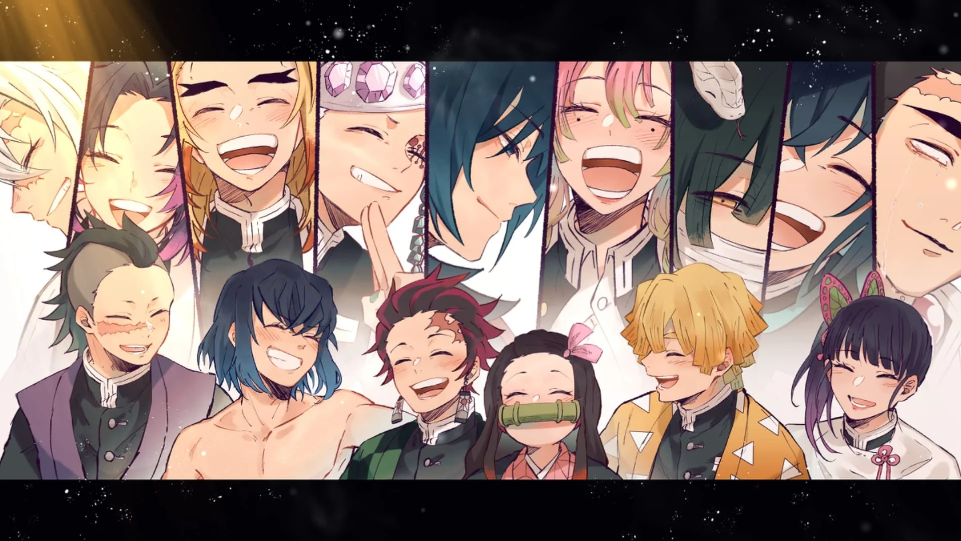 100 Best Demon Slayer Wallpapers Ever -98. Joyful Characters Smiling