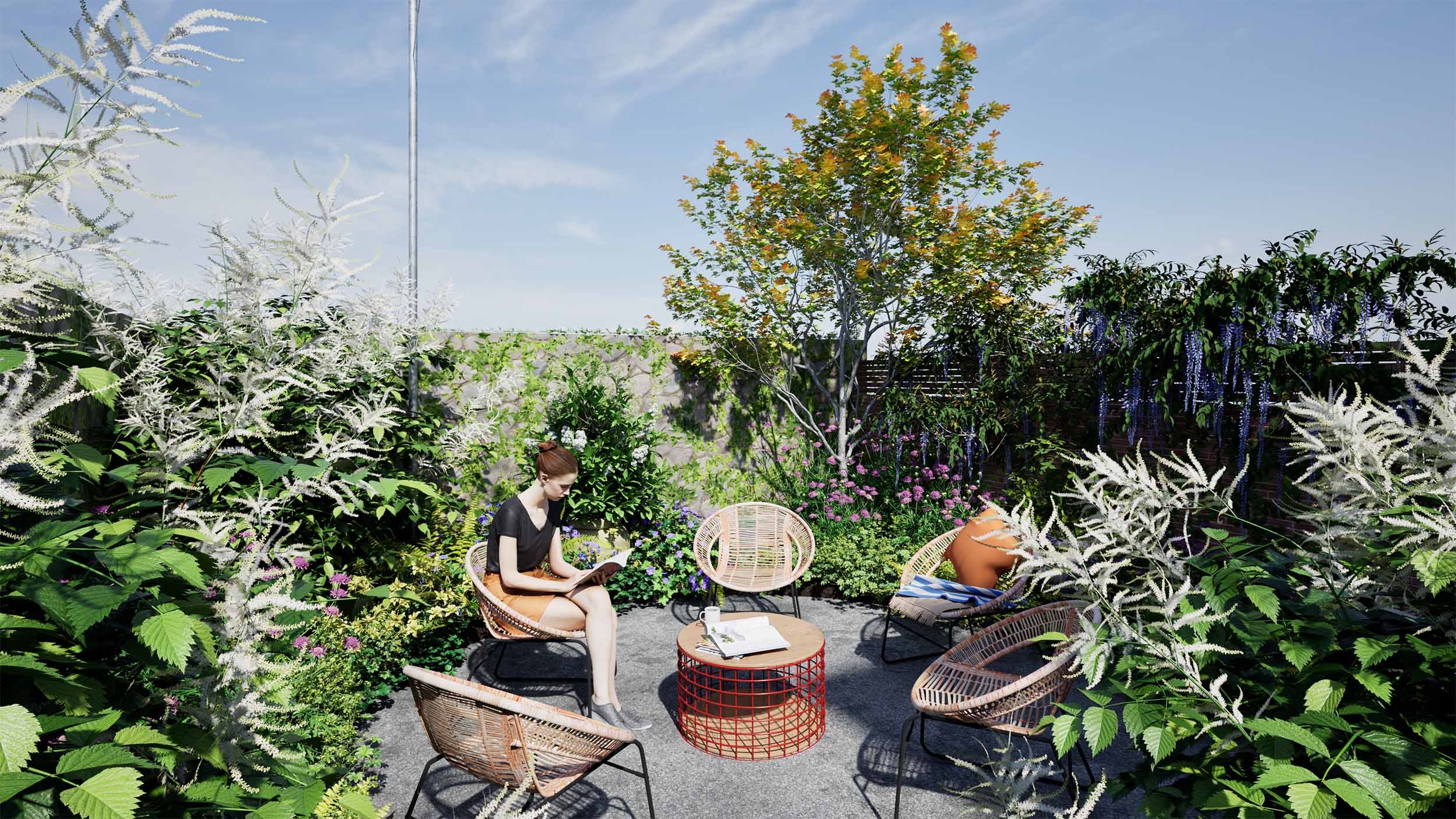 View from side return