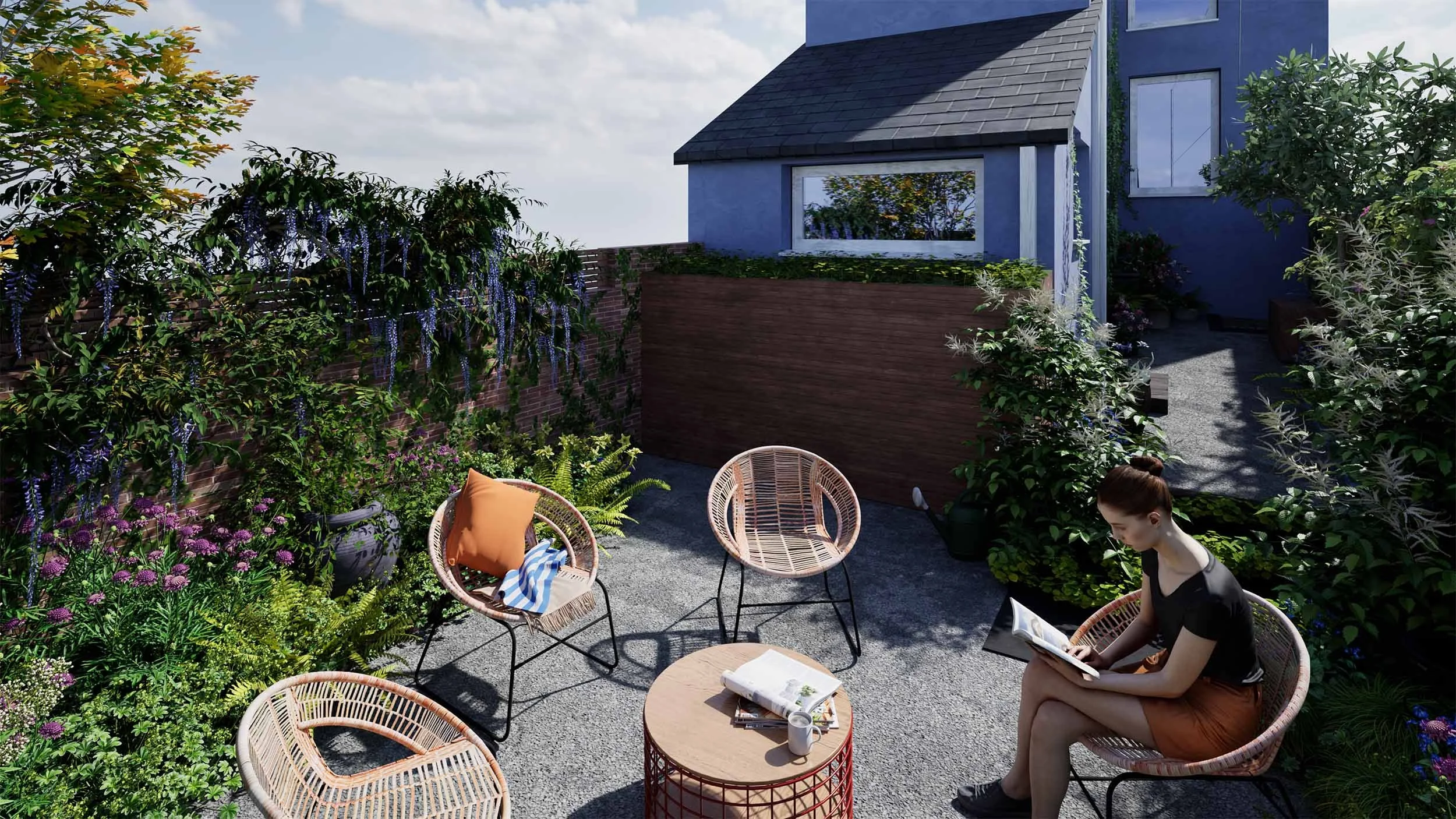 View of the garden storage