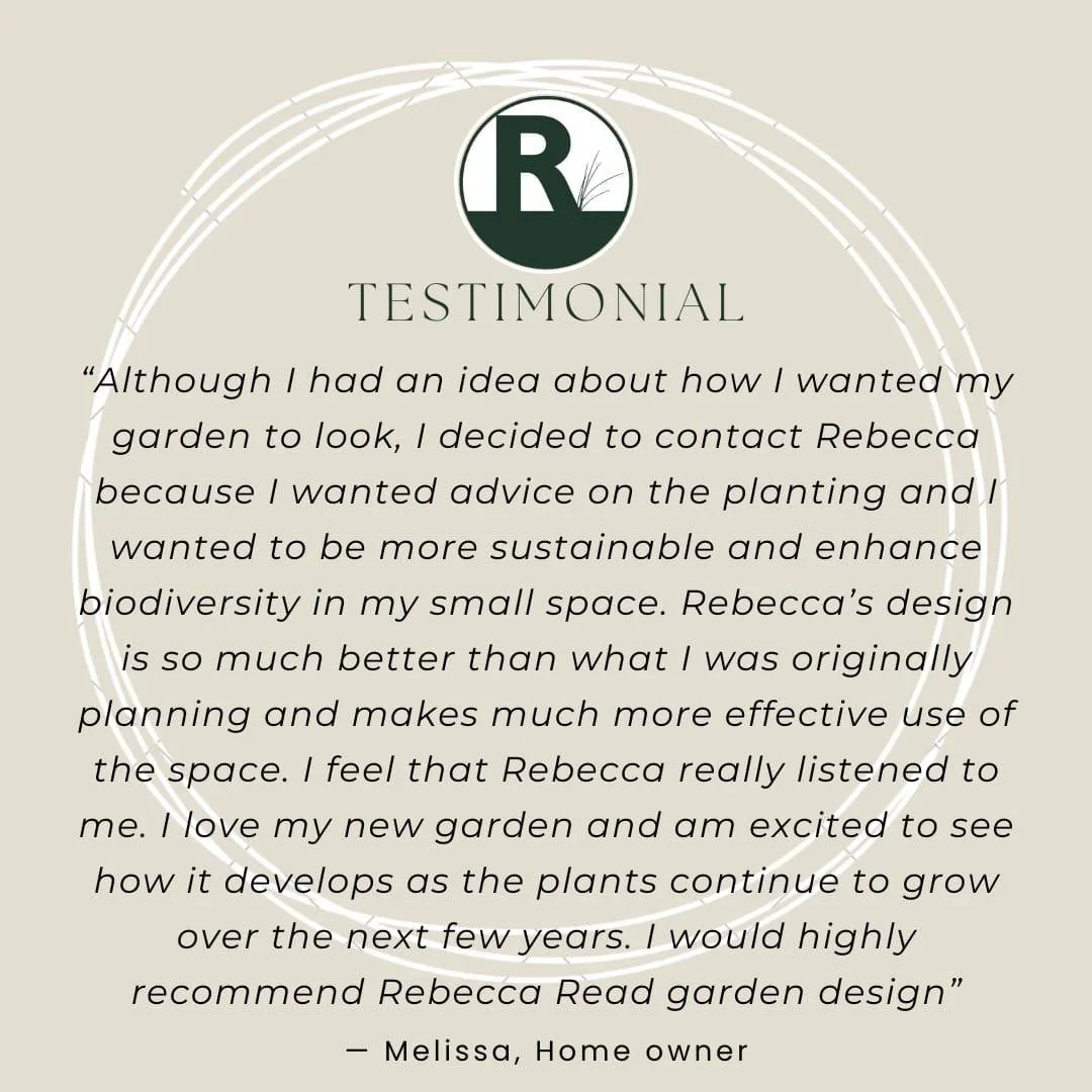 The most rewarding part of any project is the feedback from clients.  I was delighted to receive this testimonial from the owner of the Small Sanctuary Garden:

&ldquo;Although I had an idea about how I wanted my garden to look, I decided to contact 