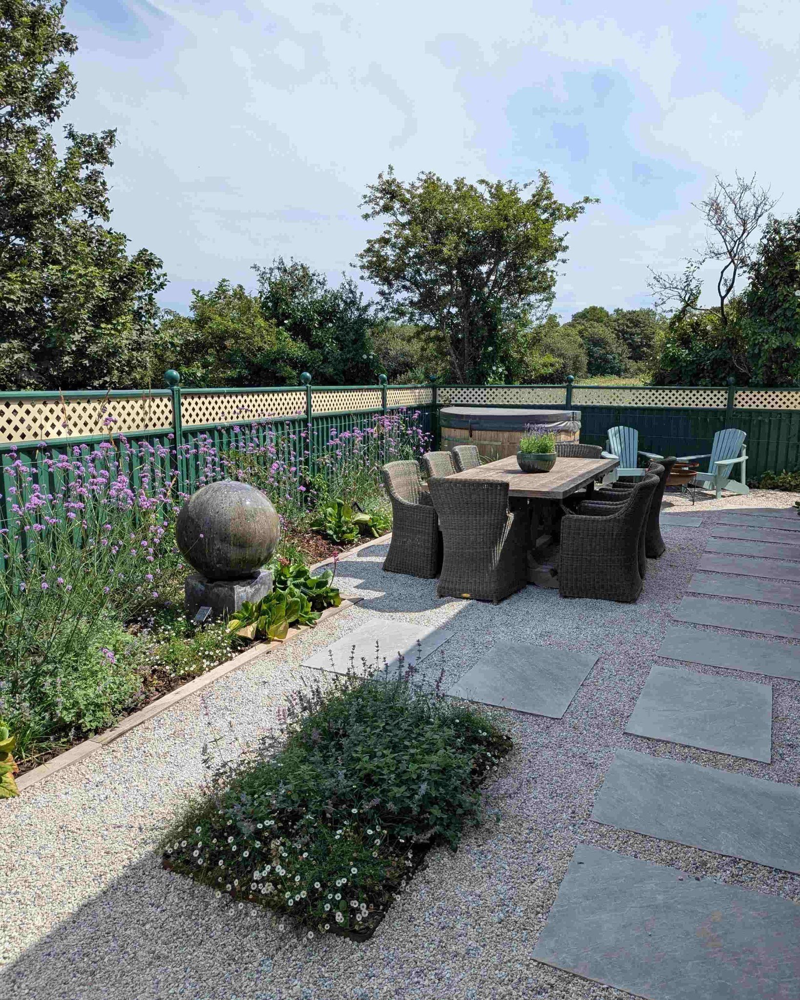 Before and after shots of the main entertaining area of the Eco Build Garden project in North Cornwall completed recently.

I handed over the drawings for this garden transformation to my lovely clients who set to doing the work themselves, with expe