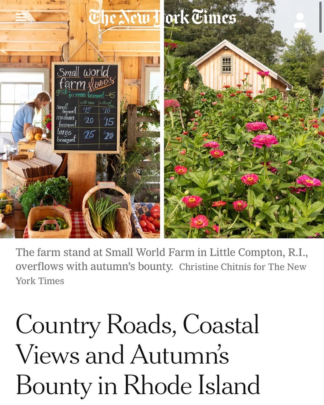 How lucky we are to live and work in this community.  @christine.chitnis captures our little slice of the world beautifully for @nytimes &amp; man we are spoiled. Come visit and eat, drink, shop and experience the talent, passion, and kindness that m