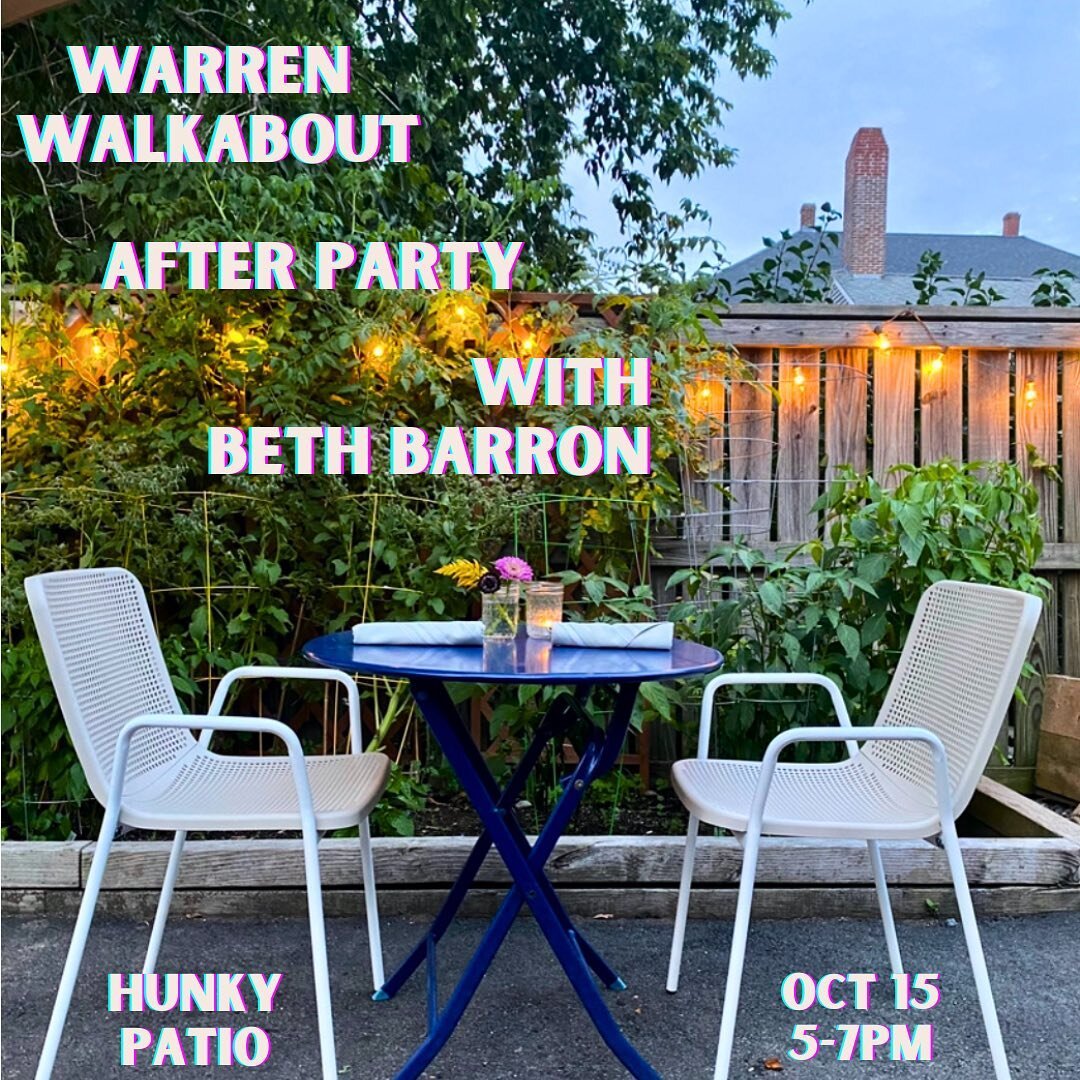 Warren Walkabout after party this Sunday 10/15 with @beth_barron. Swing on by after walking &amp; shopping around Warren for drinks, dinner, &amp; music in the patio!

About Beth: An East Bay Singer/Songwriter, Beth Barron, a bluesy, sultry songstres