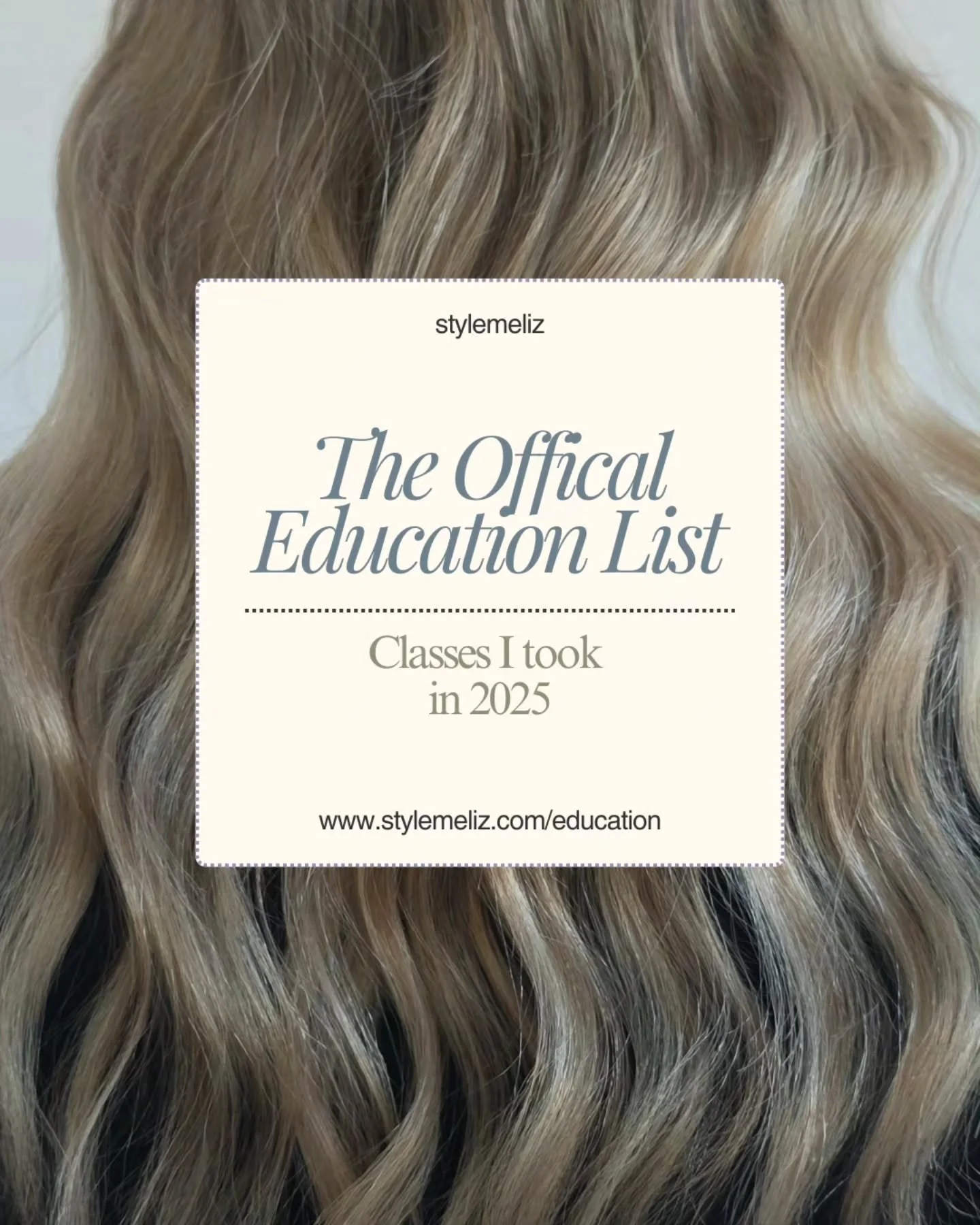 Updating parts of my website made me realize that I hadn't updated my education calendar this year.  And then I realized how much education I actually took this year!

14 classes in total 📚

Classes I carefully selected throughout the year based on 